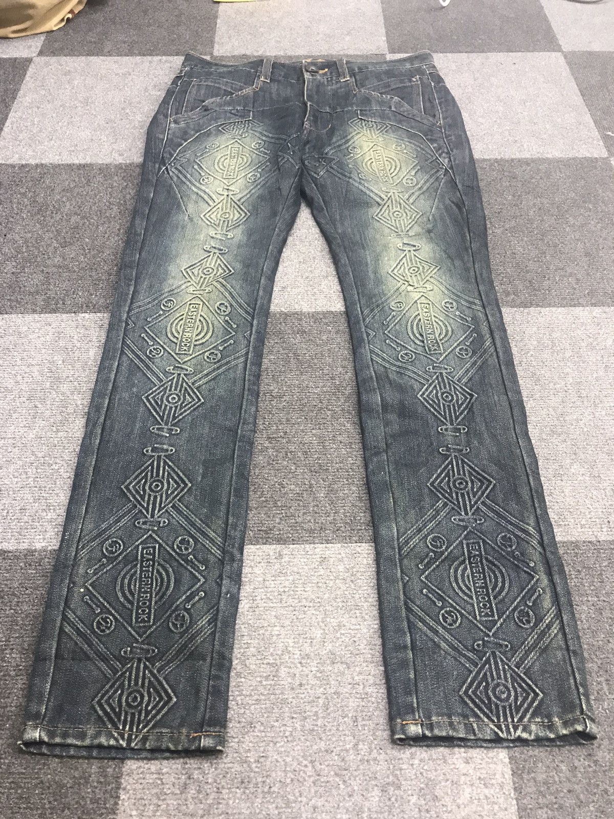 PPFM Archival Design Engraved Easter Rock PPFM Skinny Jeans F462 Size US 32 / EU 48 - 4 Thumbnail