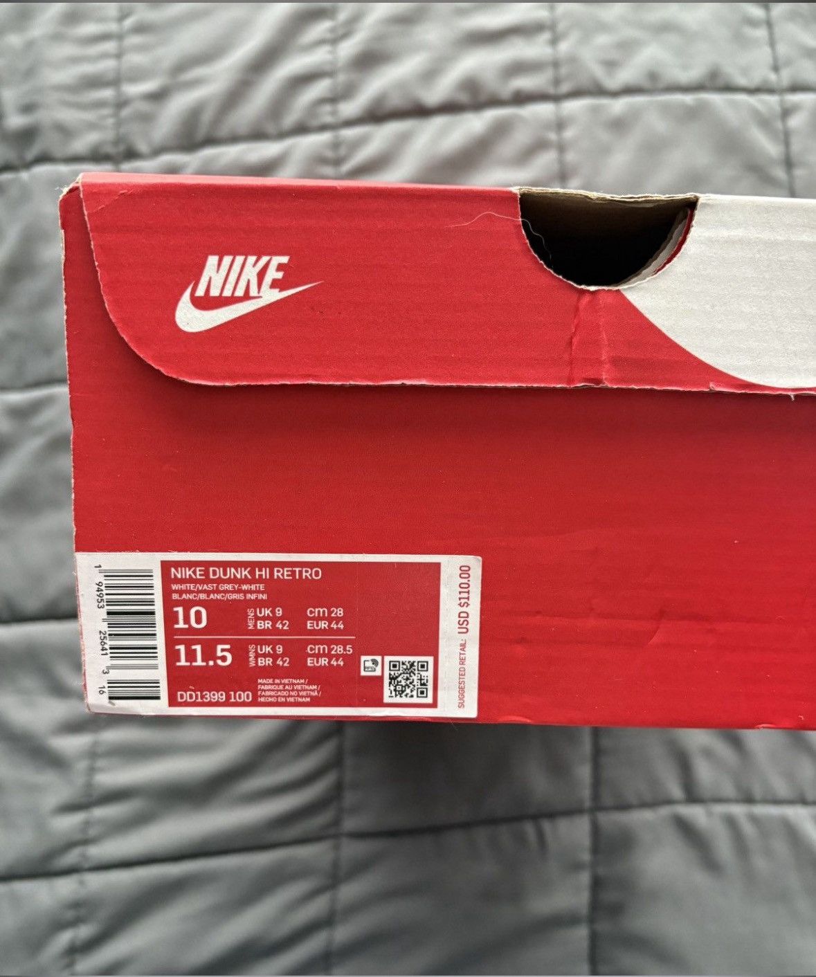 Nike Nike Dunk High Vast Grey Size US 10 / EU 43 - 9 Thumbnail