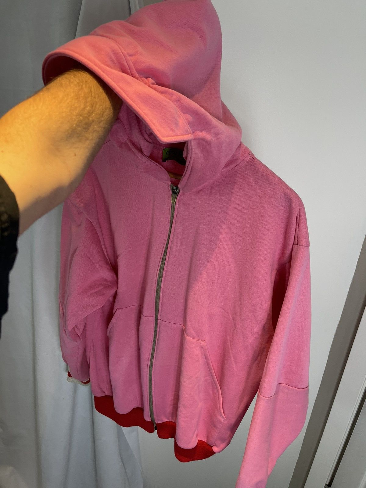 Chorley × Handmade Chorley Eskimo Hood Oversized Zip Up Hoodie Strawberry Size US L / EU 52-54 / 3 - 4 Thumbnail