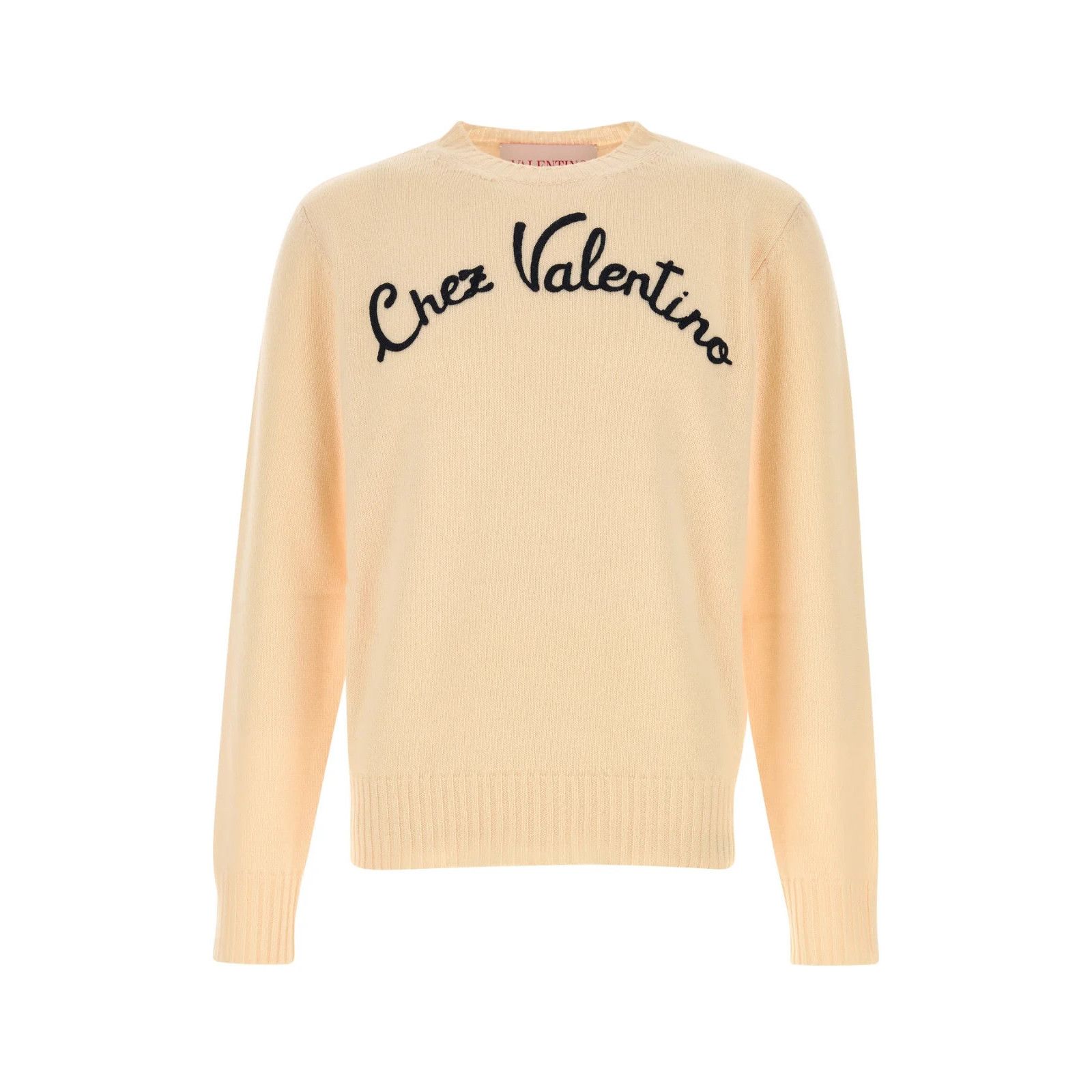 VALENTINO Cream Wool Sweater New )