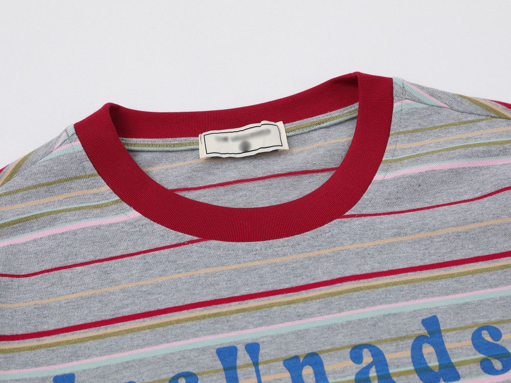 Japanese Brand Retro Apple Print Faux Two-Piece Striped Long-Sleeve T-Shirt Size US M / EU 48-50 / 2 - 3 Thumbnail