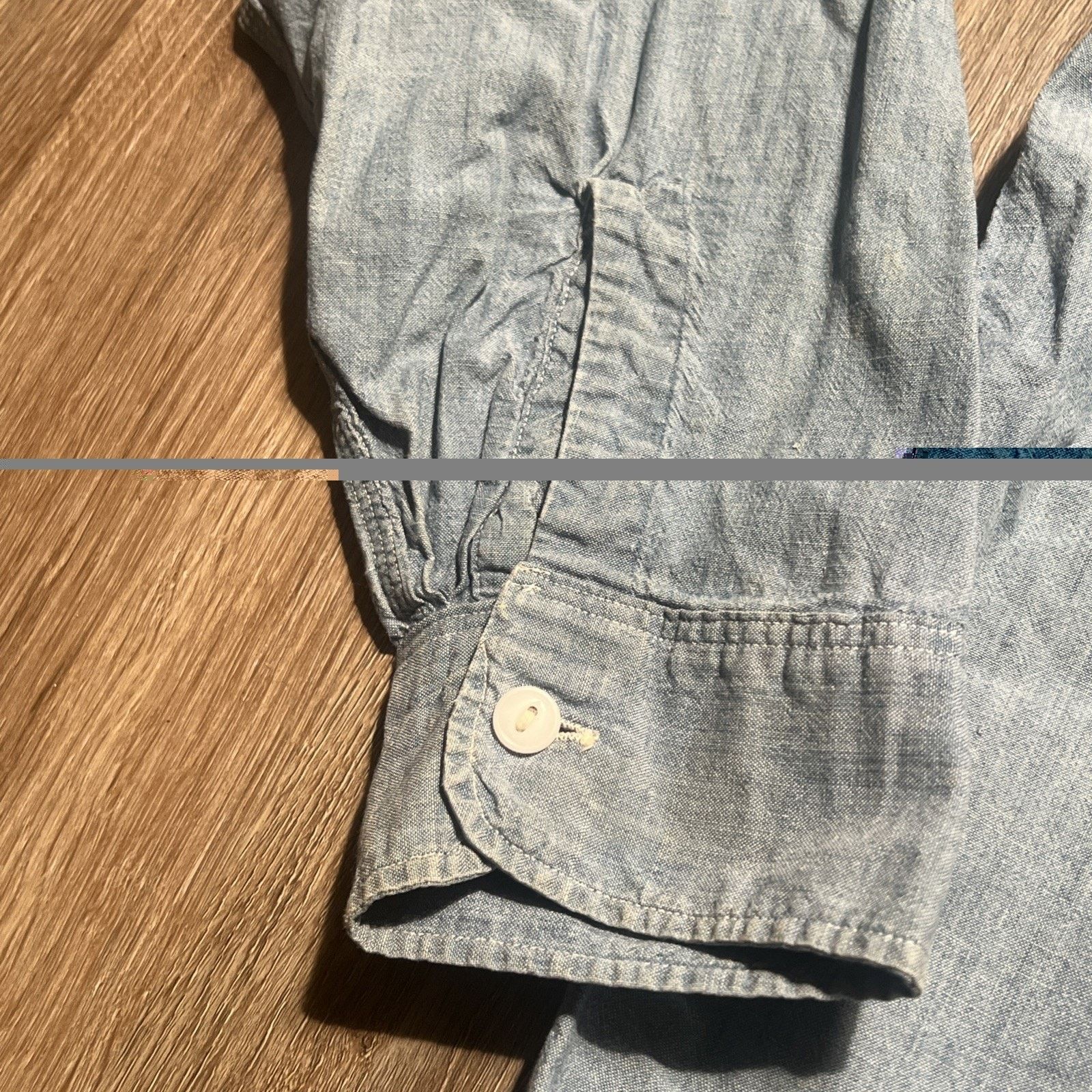 JCPenney Vintage 50s Penneys Sanforized Cotton Chambray Shirt Tall L Size US L / EU 52-54 / 3 - 10 Thumbnail