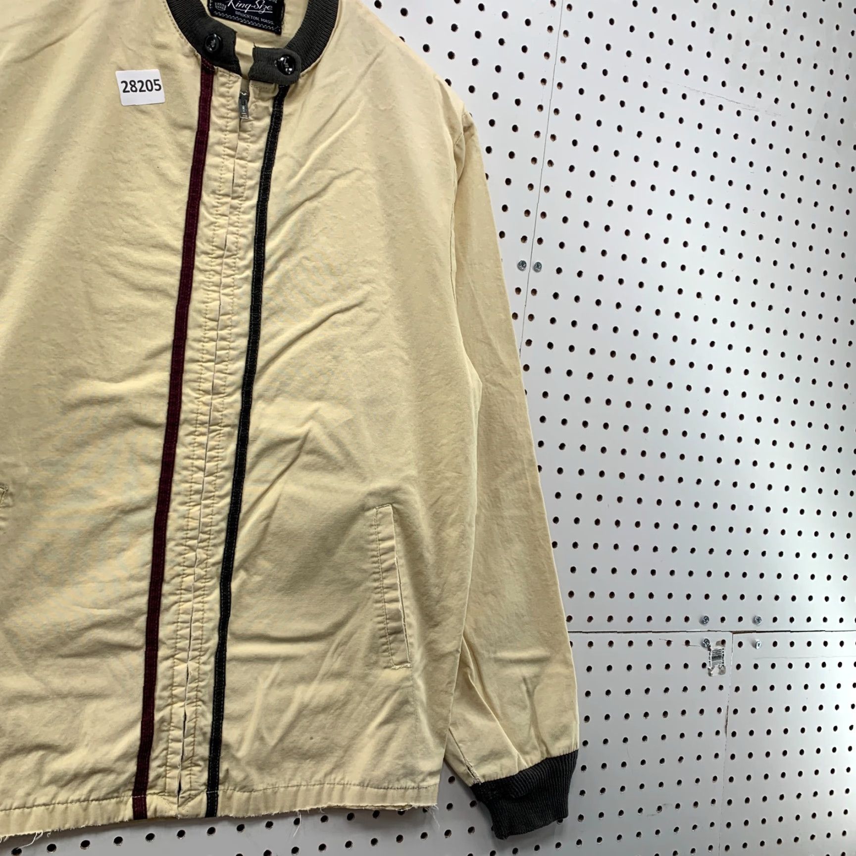 Vintage Vintage 50s Brockton Mass Windbreaker Jacket Men Large Beige Canvas ZIPPER 24x28.5 Retro Size US L / EU 52-54 / 3 - 3 Thumbnail