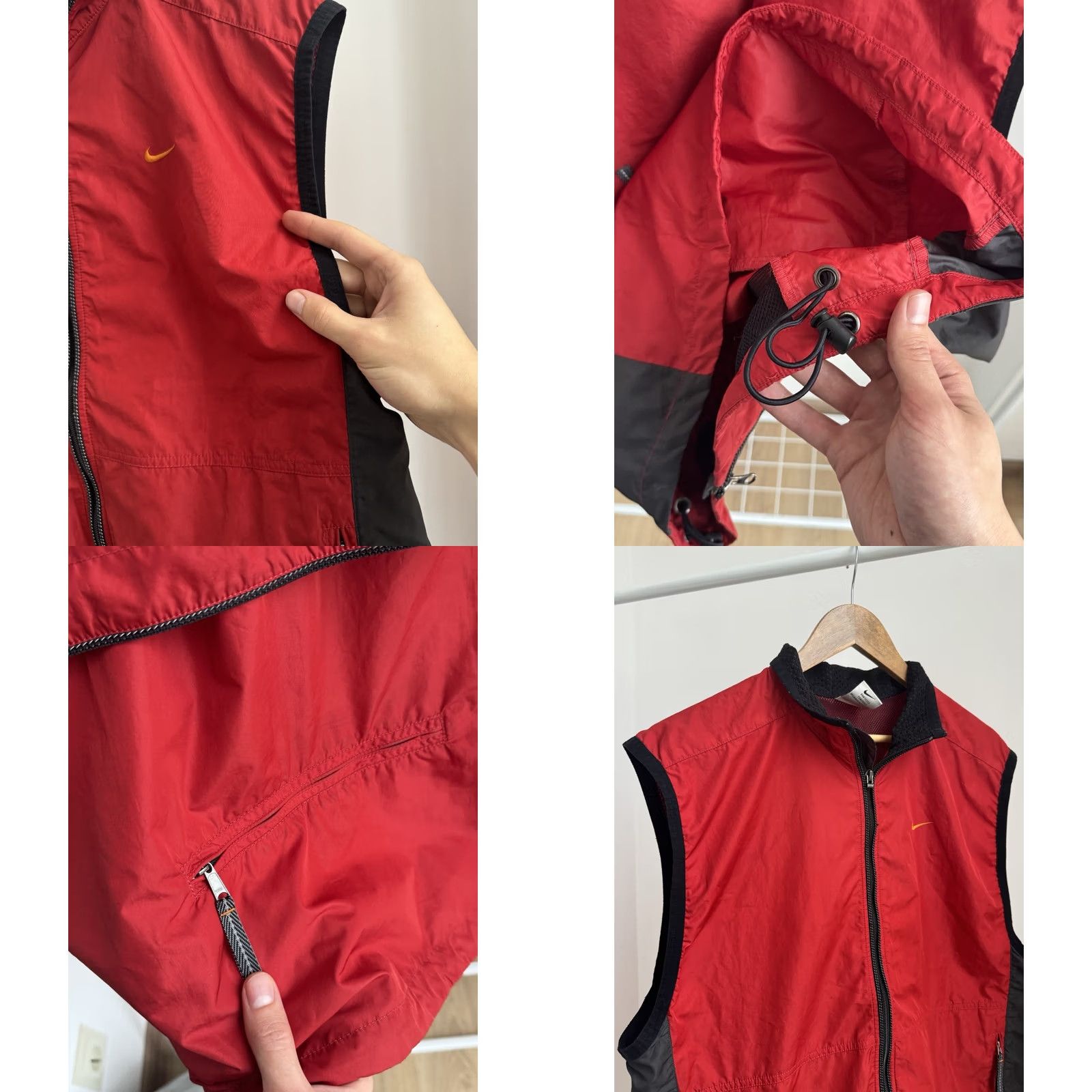 Nike VINTAGE Nike Vest Windbreaker Mens L Red Nylon 90s Sports Retro Casual Streetwear USA Nike Acg Size US L / EU 52-54 / 3 - 8 Thumbnail