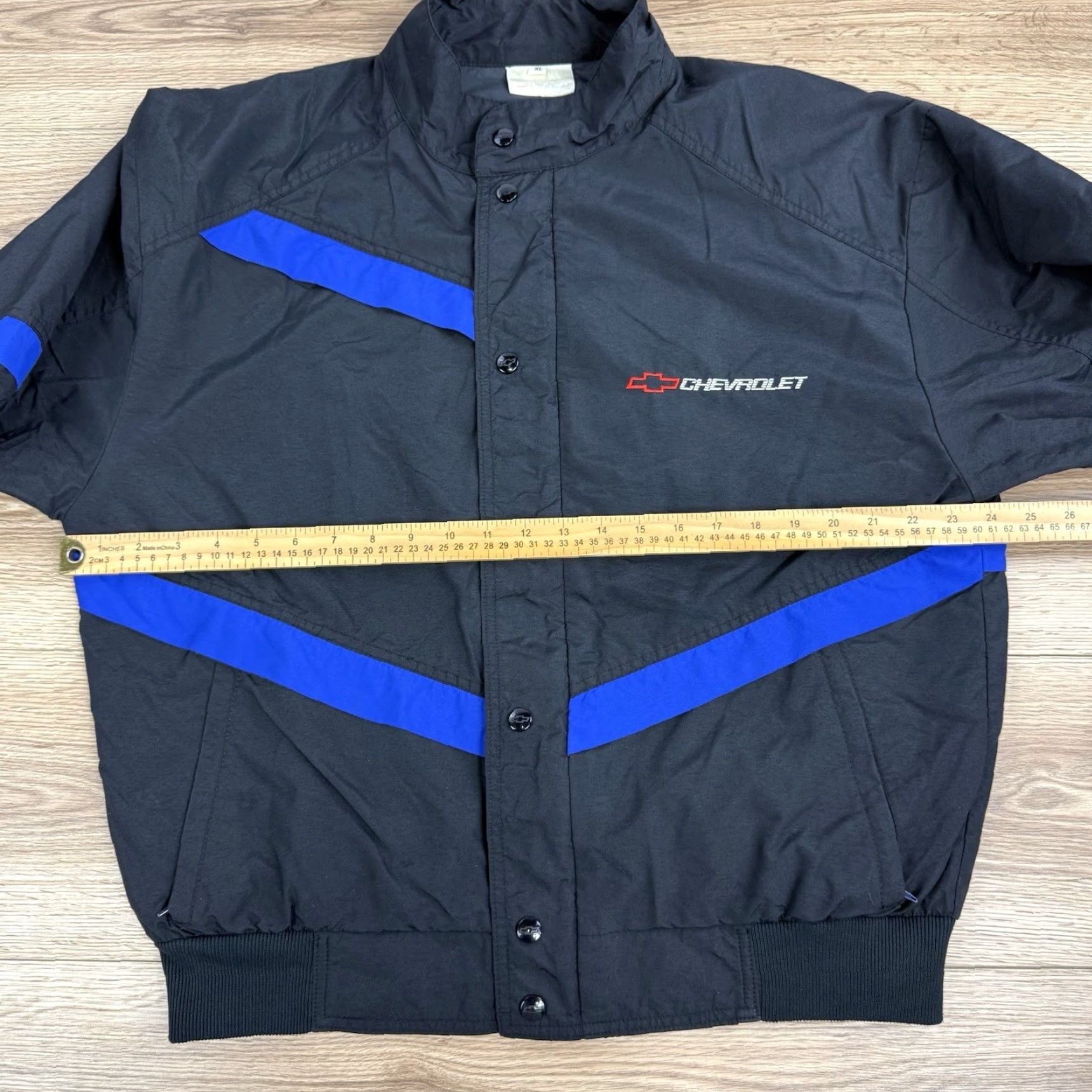 Vintage Chevrolet Windbreaker Jacket Men's XL Black Zip Chevy Size US XL / EU 56 / 4 - 5 Thumbnail
