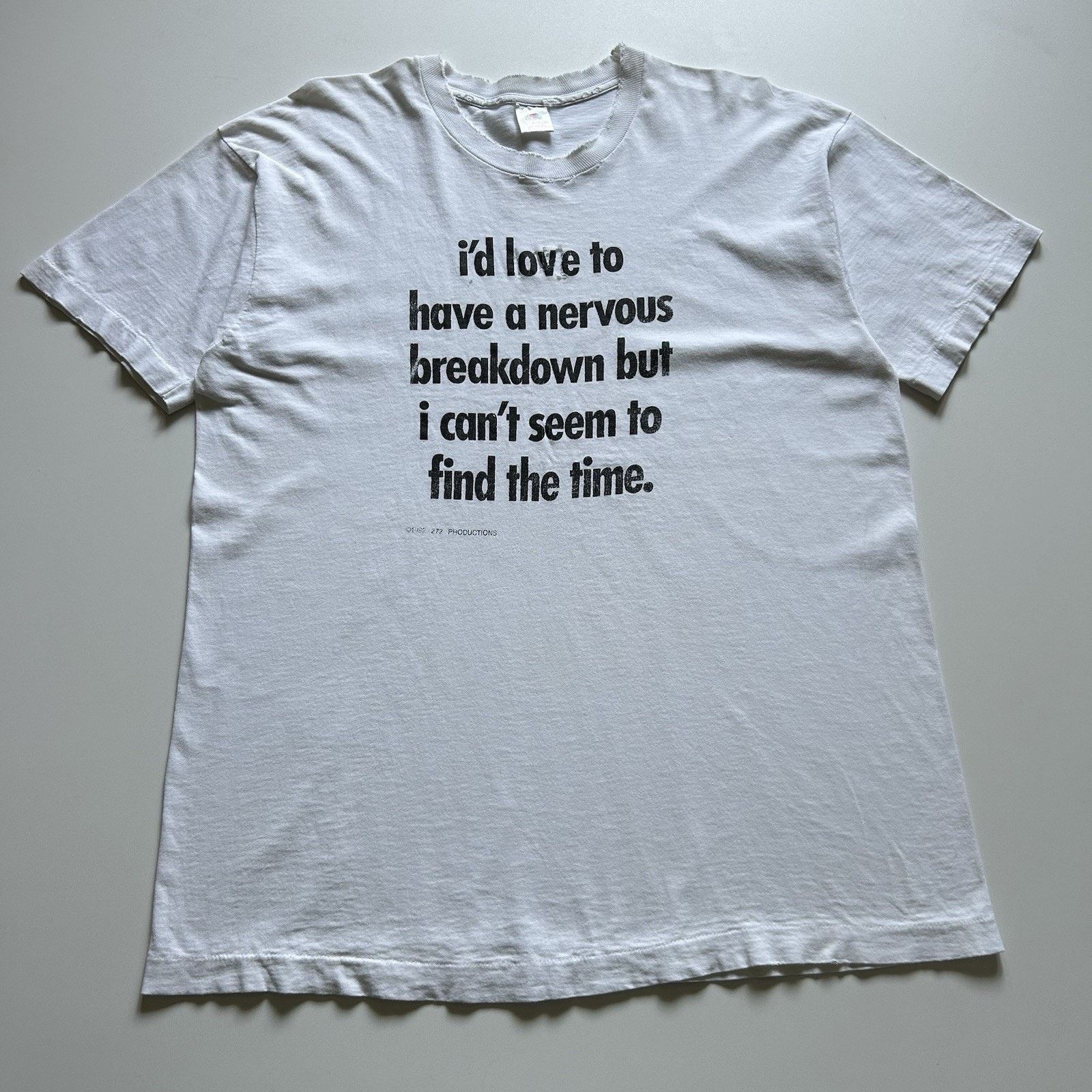 Fruit Of The Loom × Vintage Vintage Nervous Breakdown T-Shirt XL 90s Distressed Funny Size US XL / EU 56 / 4 - 1 Thumbnail