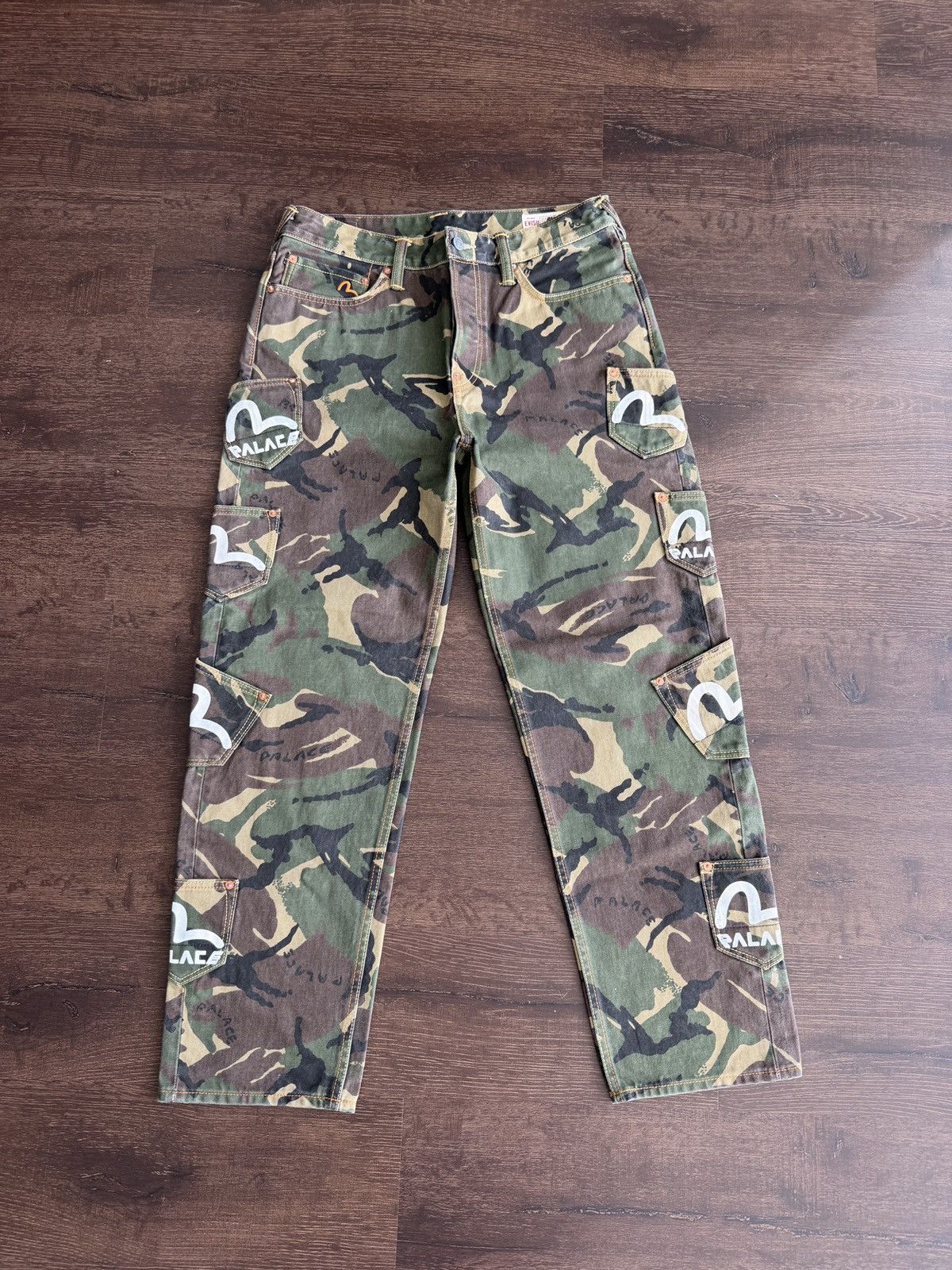 Evisu × Palace Evisu x Palace Camo Denim Multi Pocket Pants Size 32 Size US 32 / EU 48 - 2 Thumbnail