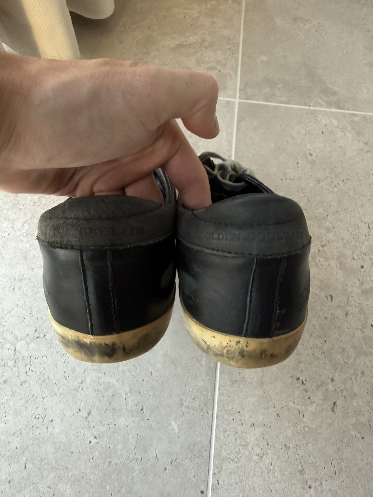 Golden Goose Golden Goose Superstar All Black Leather Sneakers Size US 9 / EU 42 - 4 Thumbnail