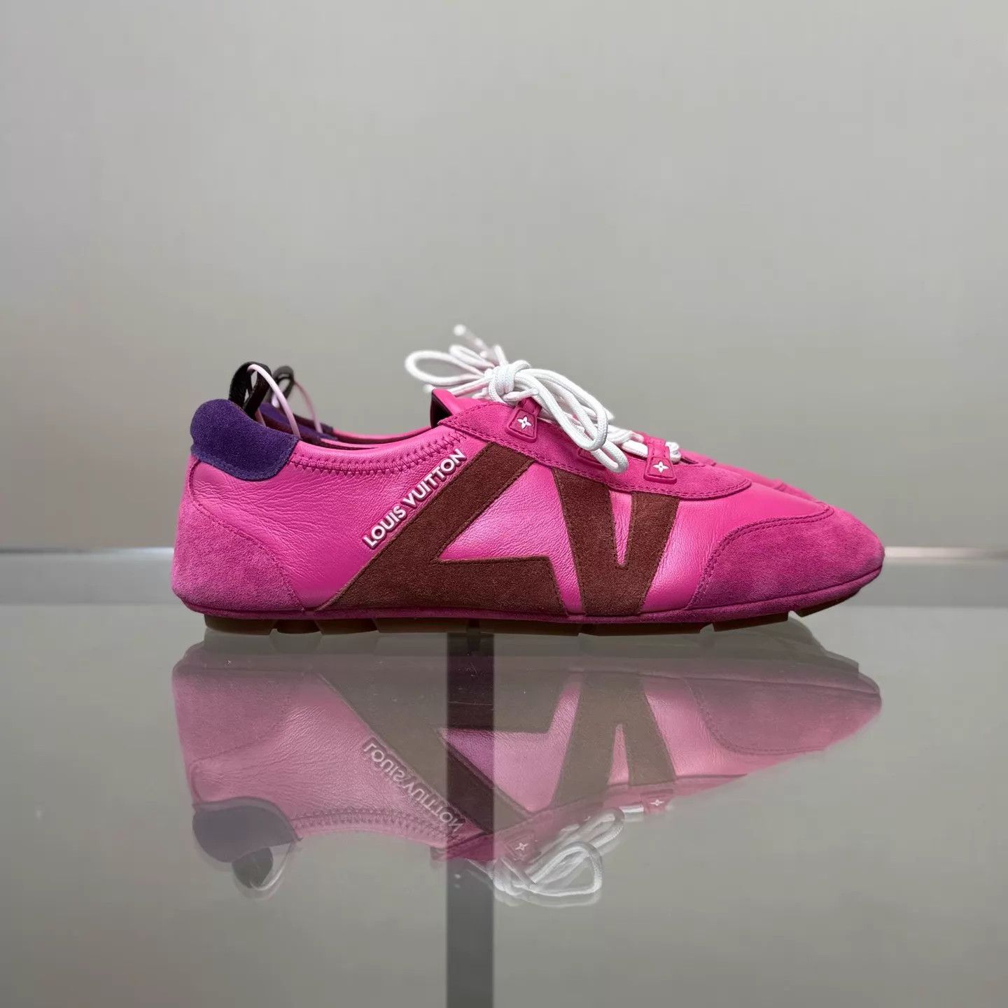 Louis Vuitton LV women's Sneakerina Magenta Ballet Deacon 38.5 Size US 8 / IT 38 - 3 Thumbnail