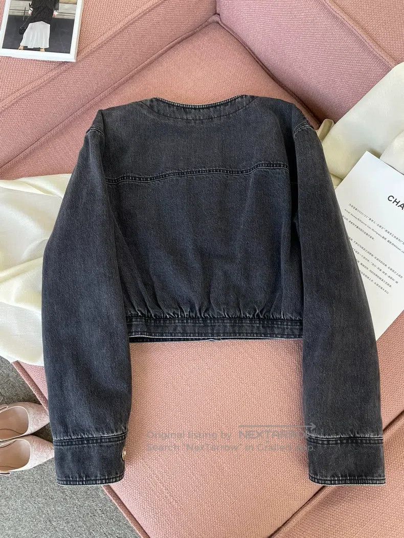 Chanel Chanel Black cotton denim gold-buttoned jacket Size XS / US 0-2 / IT 36-38 - 4 Thumbnail