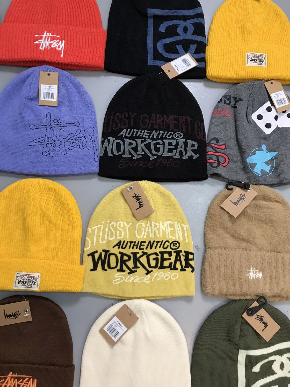 Carhartt Bundle of 10 factory leftover stussy graphic printed binnie Size ONE SIZE - 2 Thumbnail