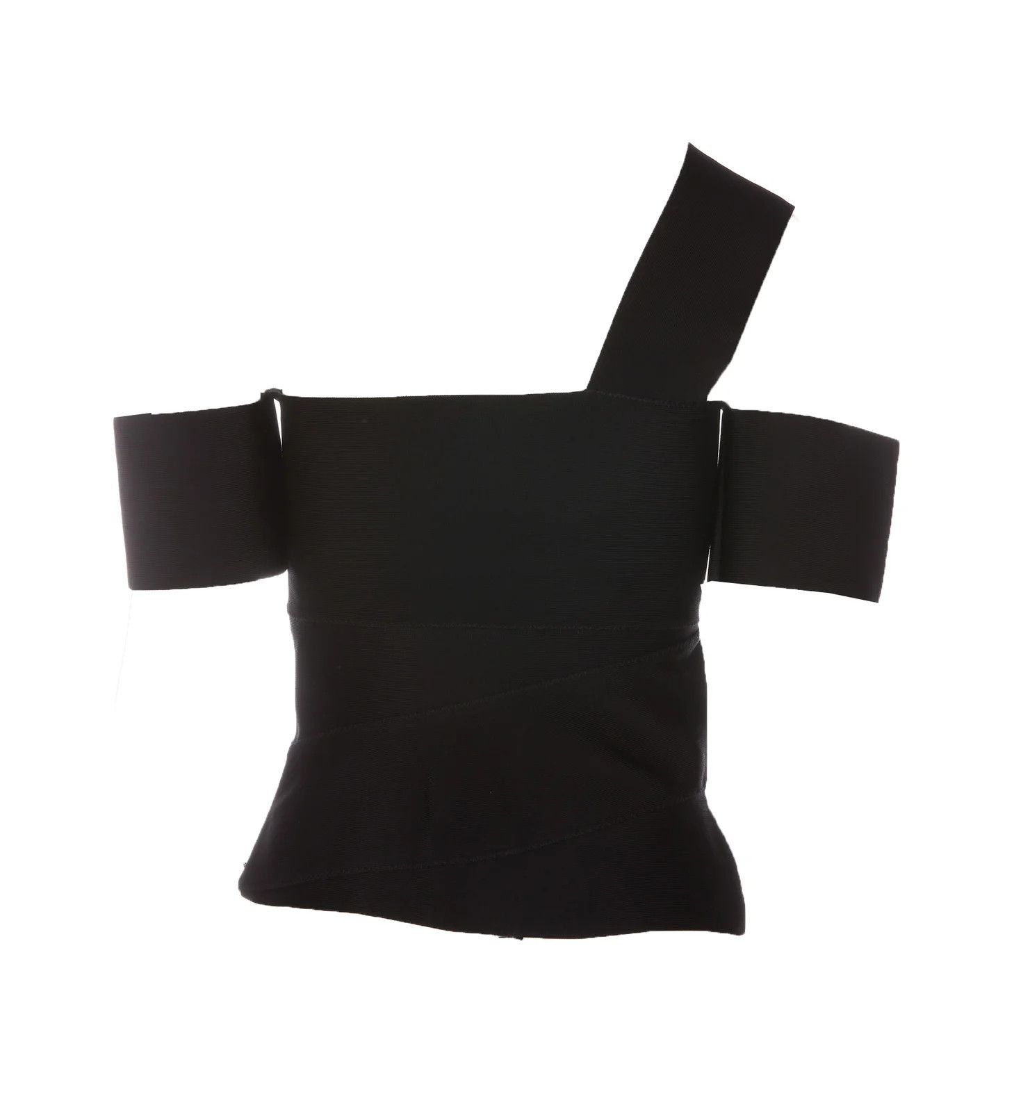 Alexander McQueen o1y0325 One-Shoulder Top in Black Size S / US 4 / IT 40 - 3 Thumbnail