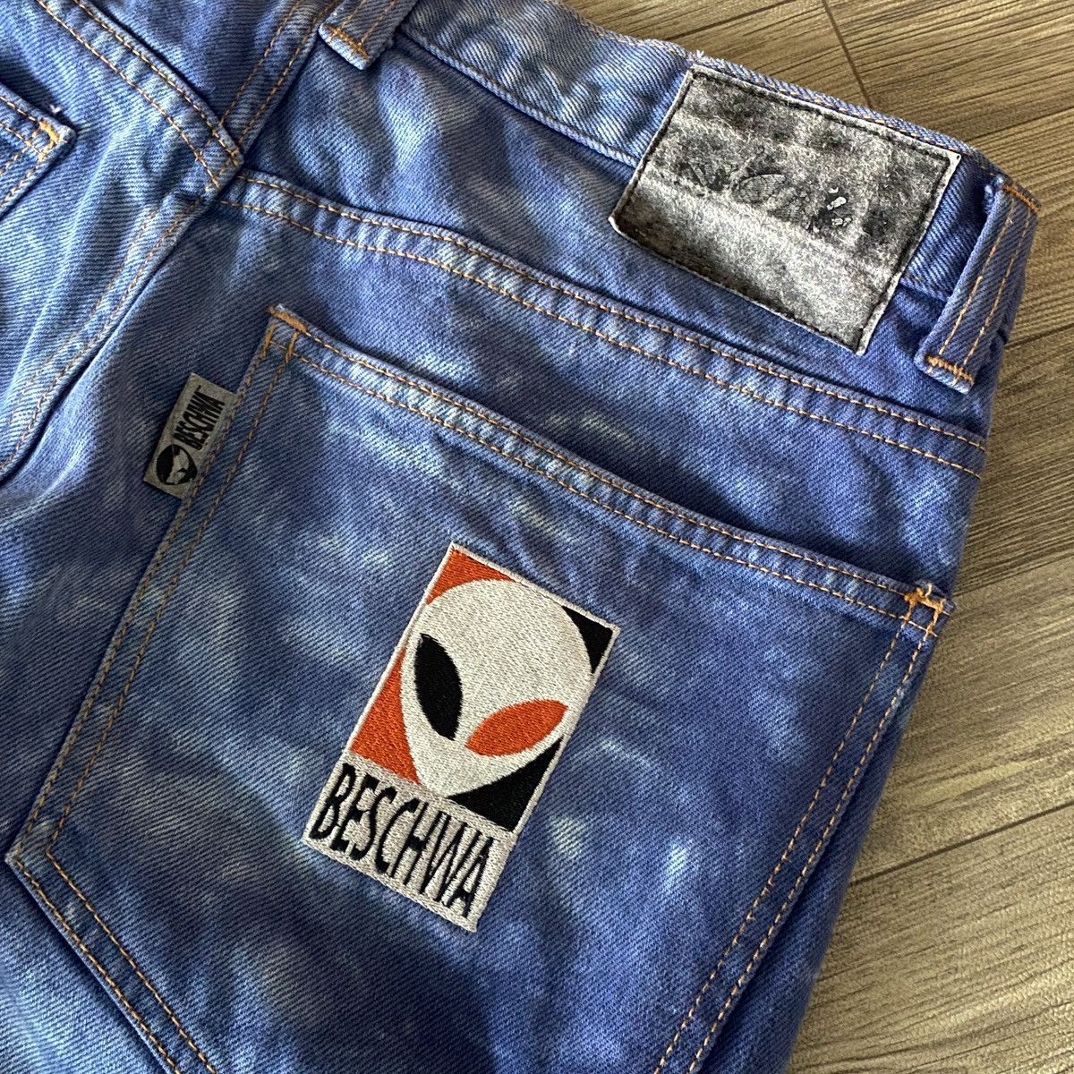 Vintage RARE 90S VINTAGE ALIEN WORKSHOP BAGGY PANTS FADED BLUE Size US 33 - 7 Thumbnail