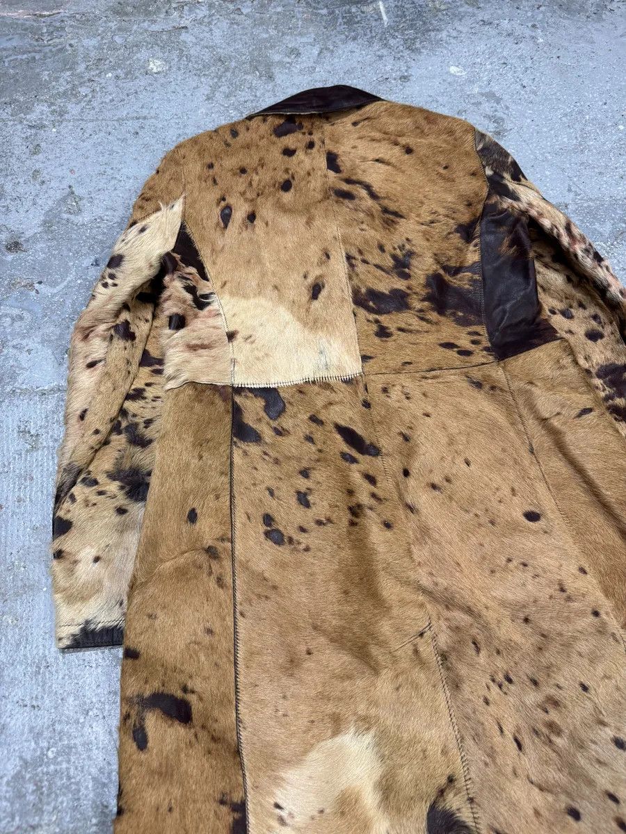 Just Cavalli AW2004 Cavalli Brown & Beige Pony Hair Caw Effect Trench Coat Size S / US 4 / IT 40 - 9 Thumbnail