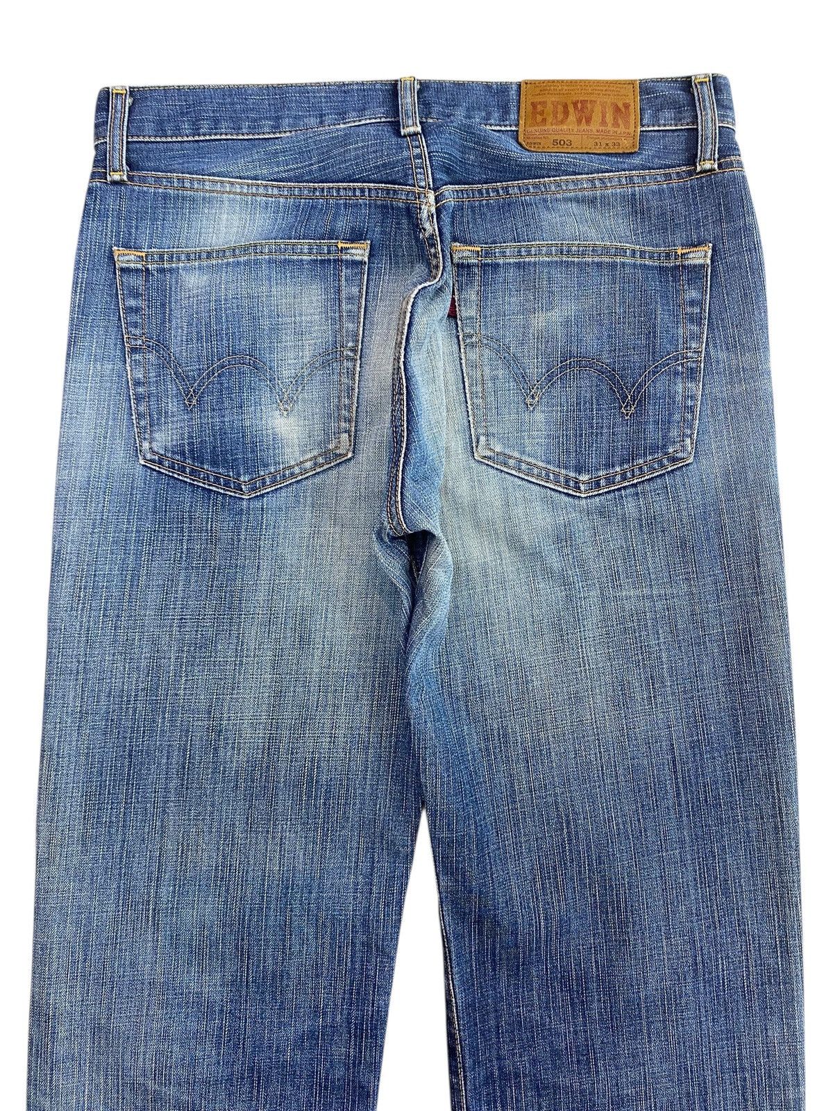 Edwin Edwin Whiskers Faded Wash Style Ripped Jeans Size US 32 / EU 48 - 4 Thumbnail
