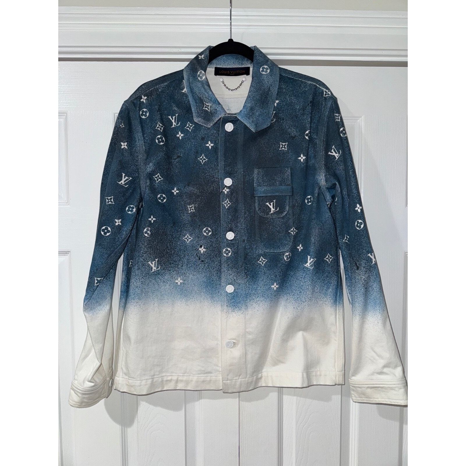 Louis Vuitton Louis Vuitton Workwear Monogram Blue White Denim Jacket S Size US S / EU 44-46 / 1 - 5 Thumbnail