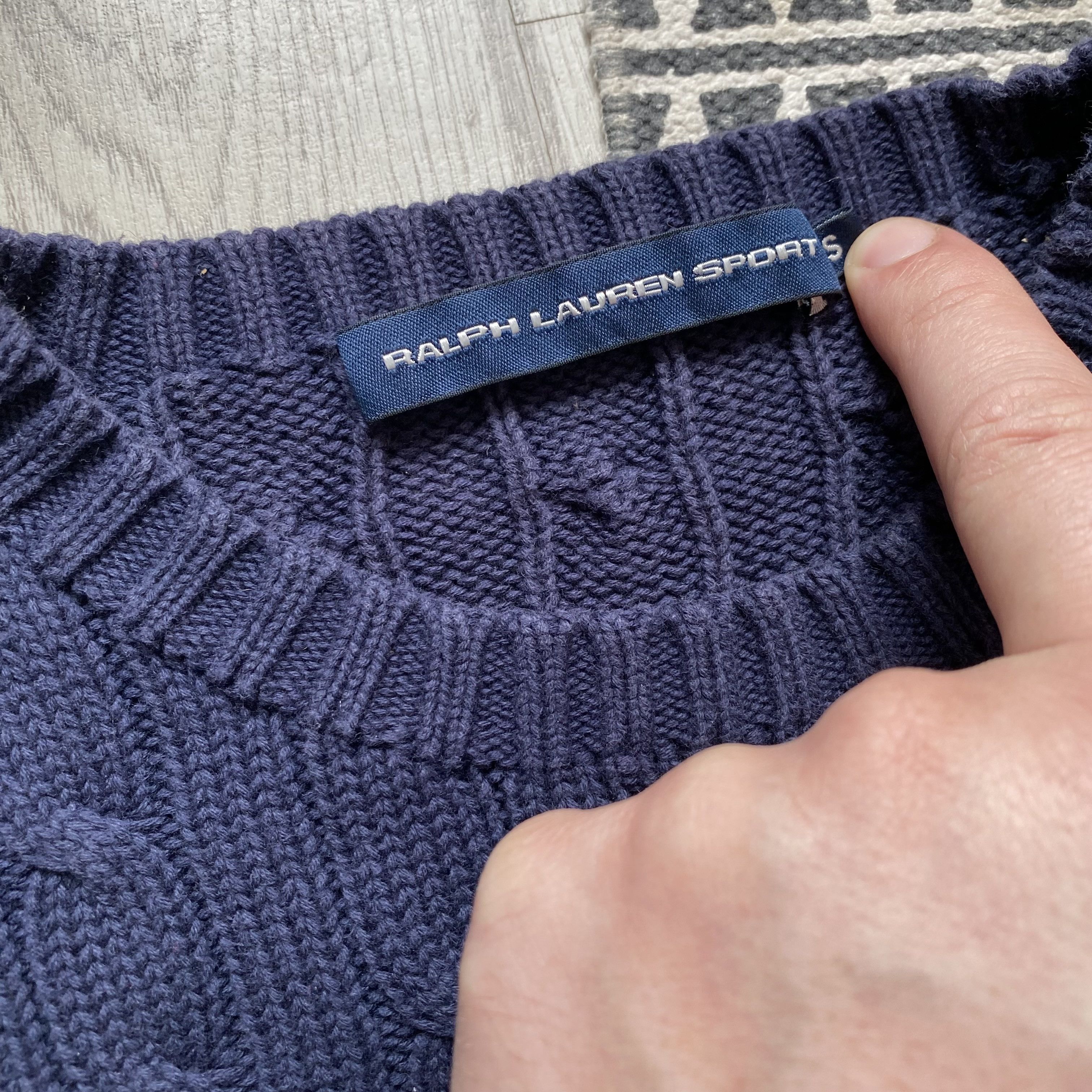 Polo Ralph Lauren 🔥90s Vintage Polo Ralph Lauren Cable Knit Sweater Faded Size S / US 4 / IT 40 - 5 Thumbnail