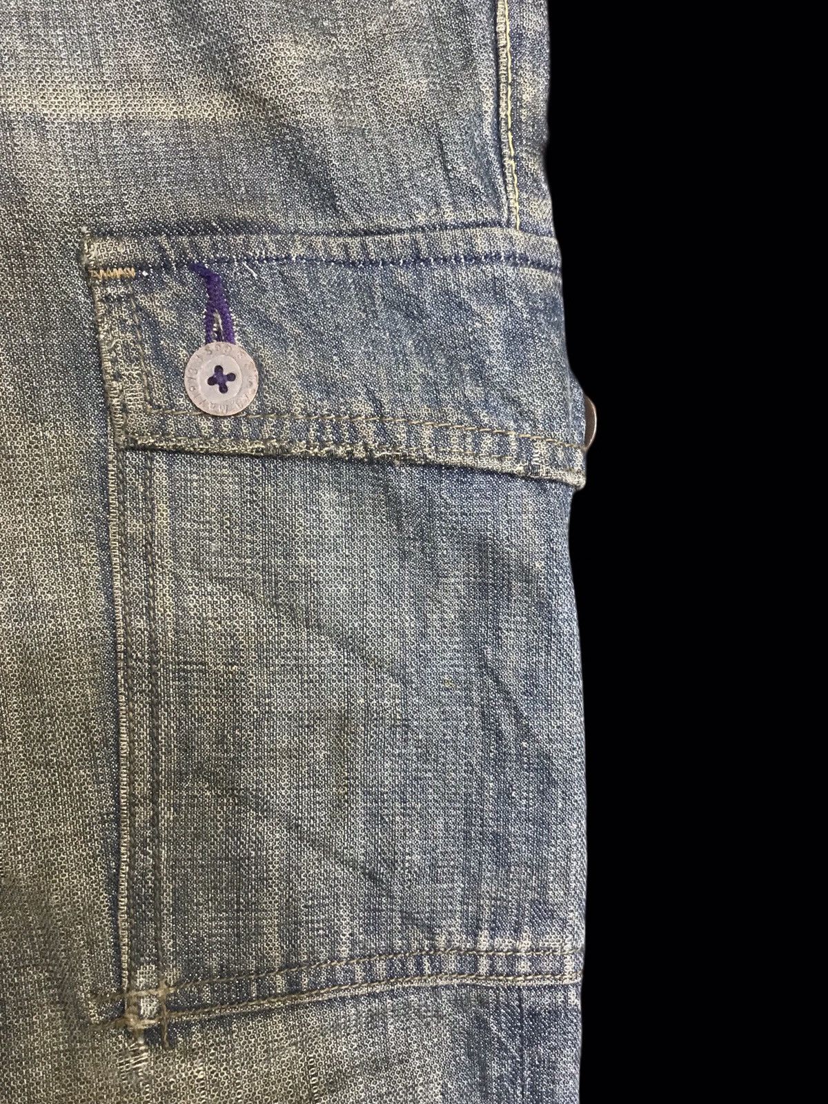 Levi's 💥ARCHIVAL💥Rare Levis 708 Distressed Dirty Cargo Denim F121 Size US 36 / EU 52 - 8 Thumbnail