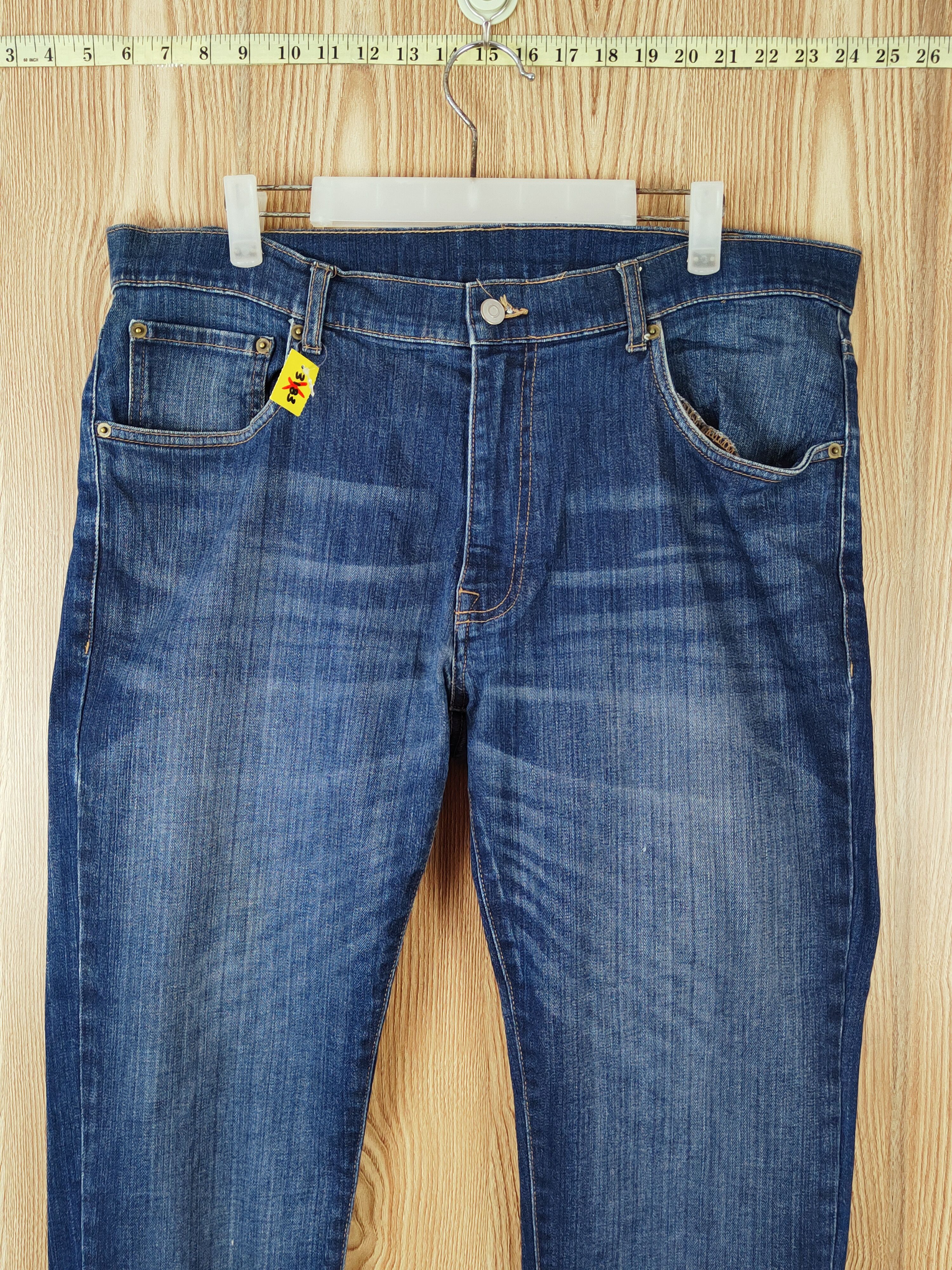 Japanese Brand Japanese Brand Dark Blue Distressed Ripped Jeans #W934 Size US 38 / EU 54 - 2 Thumbnail