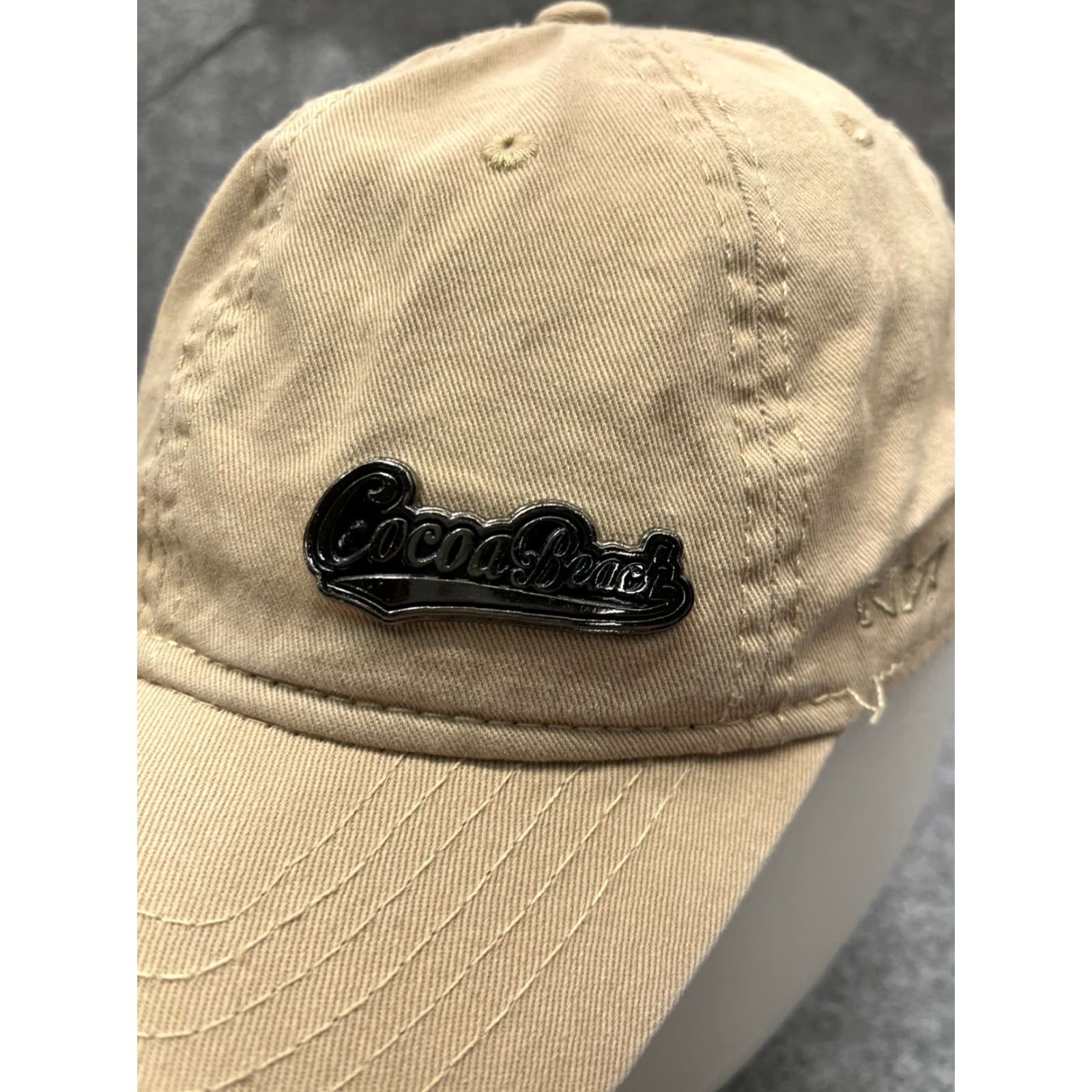 Vintage Essencial Hat Cap Strap Back Adult One Size Beige 100% Cotton Beach Hat/Cap Casual Beach Size ONE SIZE - 5 Thumbnail