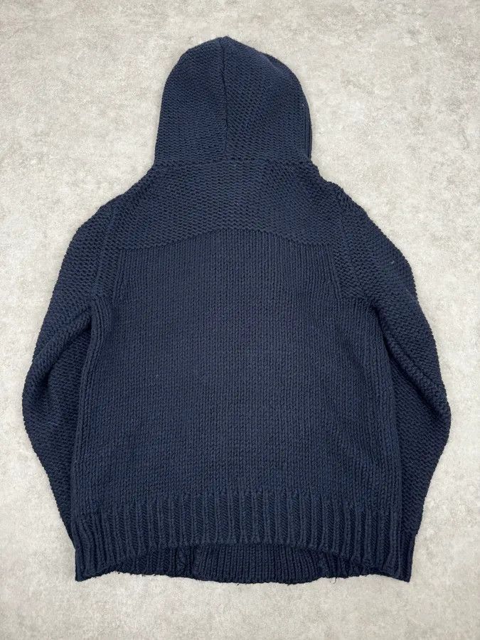 Diesel 2000s Diesel Navy Wool Buttoned Officer Hooded Sweater Size US M / EU 48-50 / 2 - 4 Thumbnail