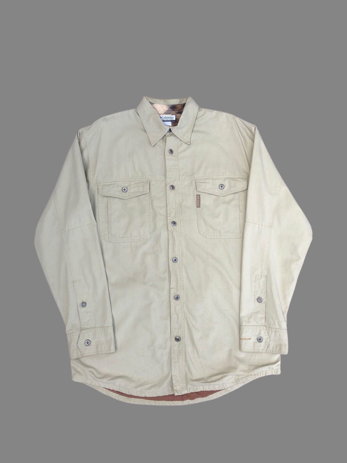 Columbia × Vintage Vintage Columbia Omni Shield Workwear Fleece Shirt Size US L / EU 52-54 / 3 - 1 Thumbnail