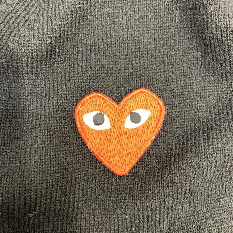 Comme des Garcons PLAY Sweater Heart Logo Patch Cardigan Black Size US S / EU 44-46 / 1 - 4 Thumbnail