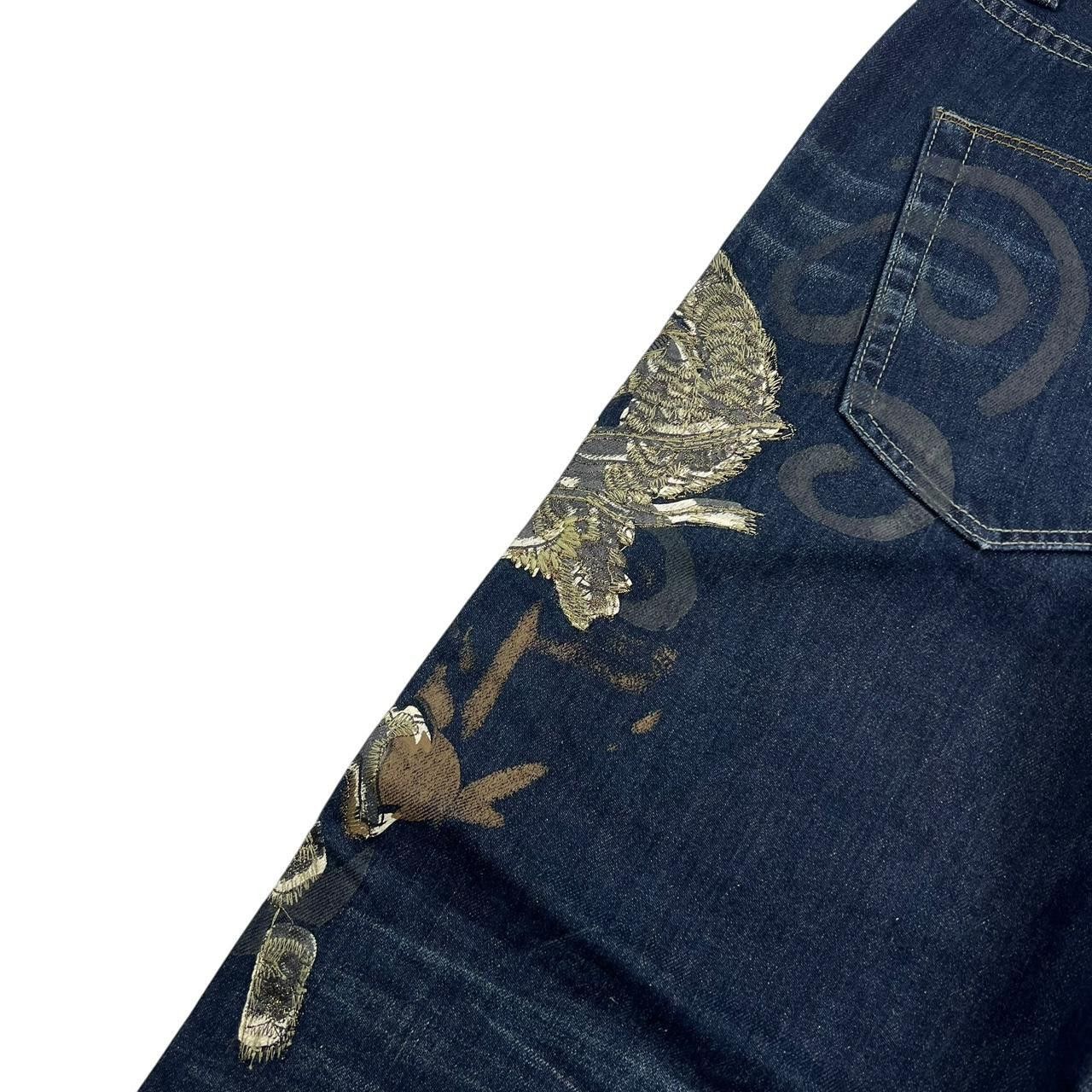 Japanese Brand Vintage Embroidered Dragon Japanese Denim Jeans - Waist: 36 Size US 36 / EU 52 - 3 Thumbnail