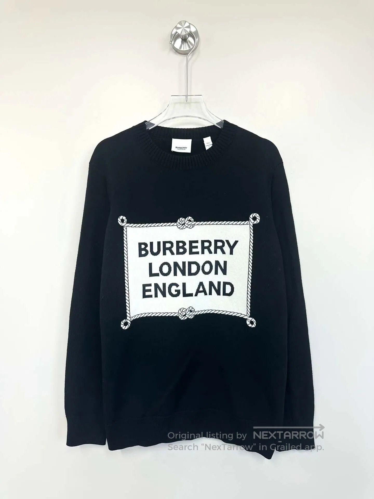 Burberry Burberry Black London slogan knit sweater| Size US S / EU 44-46 / 1 - 1 Thumbnail