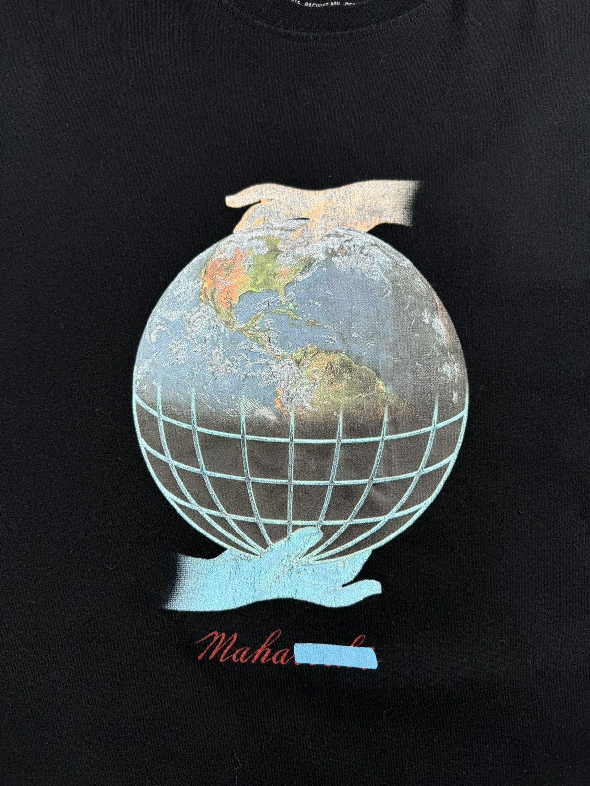 Maharishi Maharishi World Globe Logo Black Japanese Brand T Shirt Size US XXL / EU 58 / 5 - 7 Thumbnail