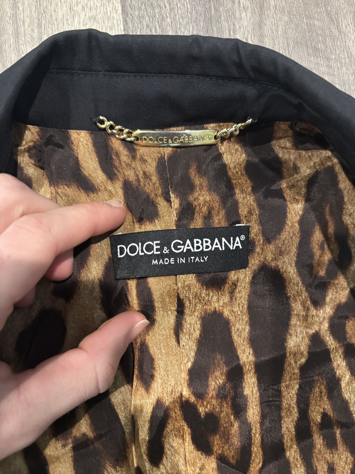 Dolce & Gabbana Dolce and Gabbana Black Leopard Blazer Size M / US 6-8 / IT 42-44 - 6 Thumbnail