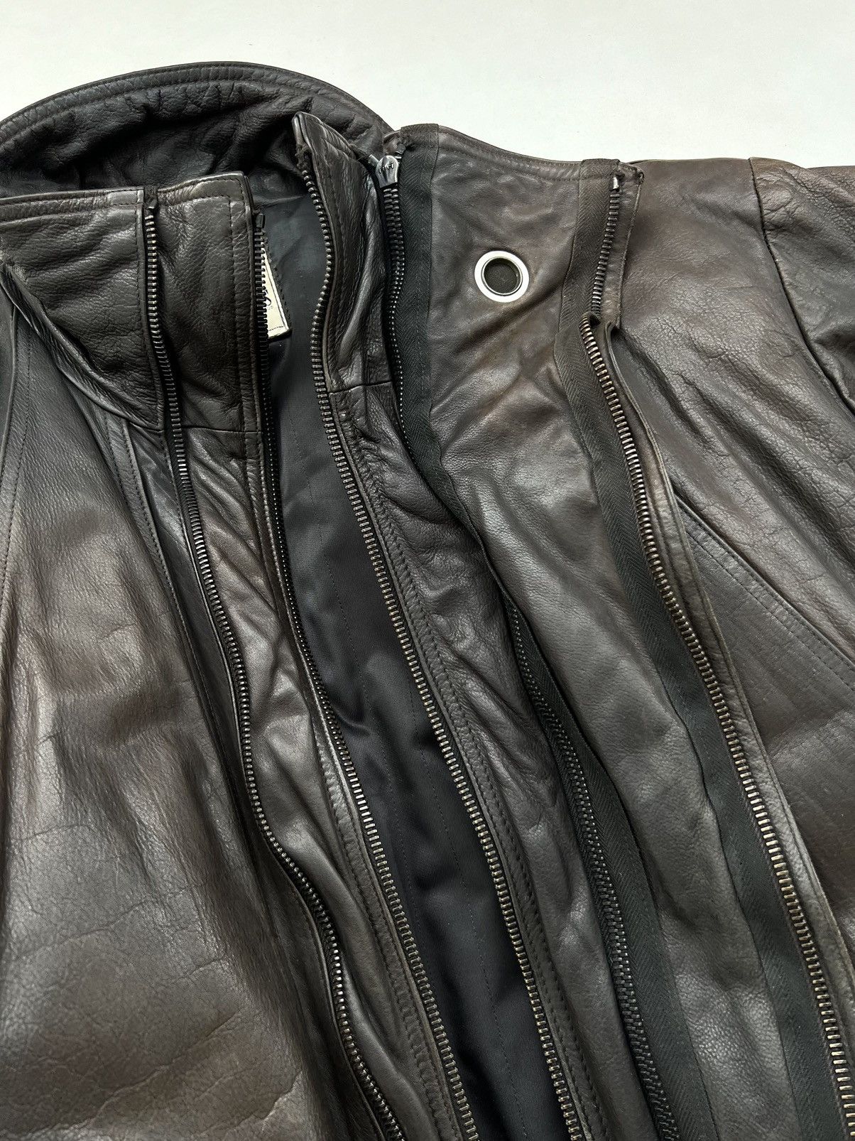 Marithe + Francois Girbaud 🔥1980s Marithe Francois Girbaud Leather Down Aviation Bomber Size US XL / EU 56 / 4 - 14 Thumbnail