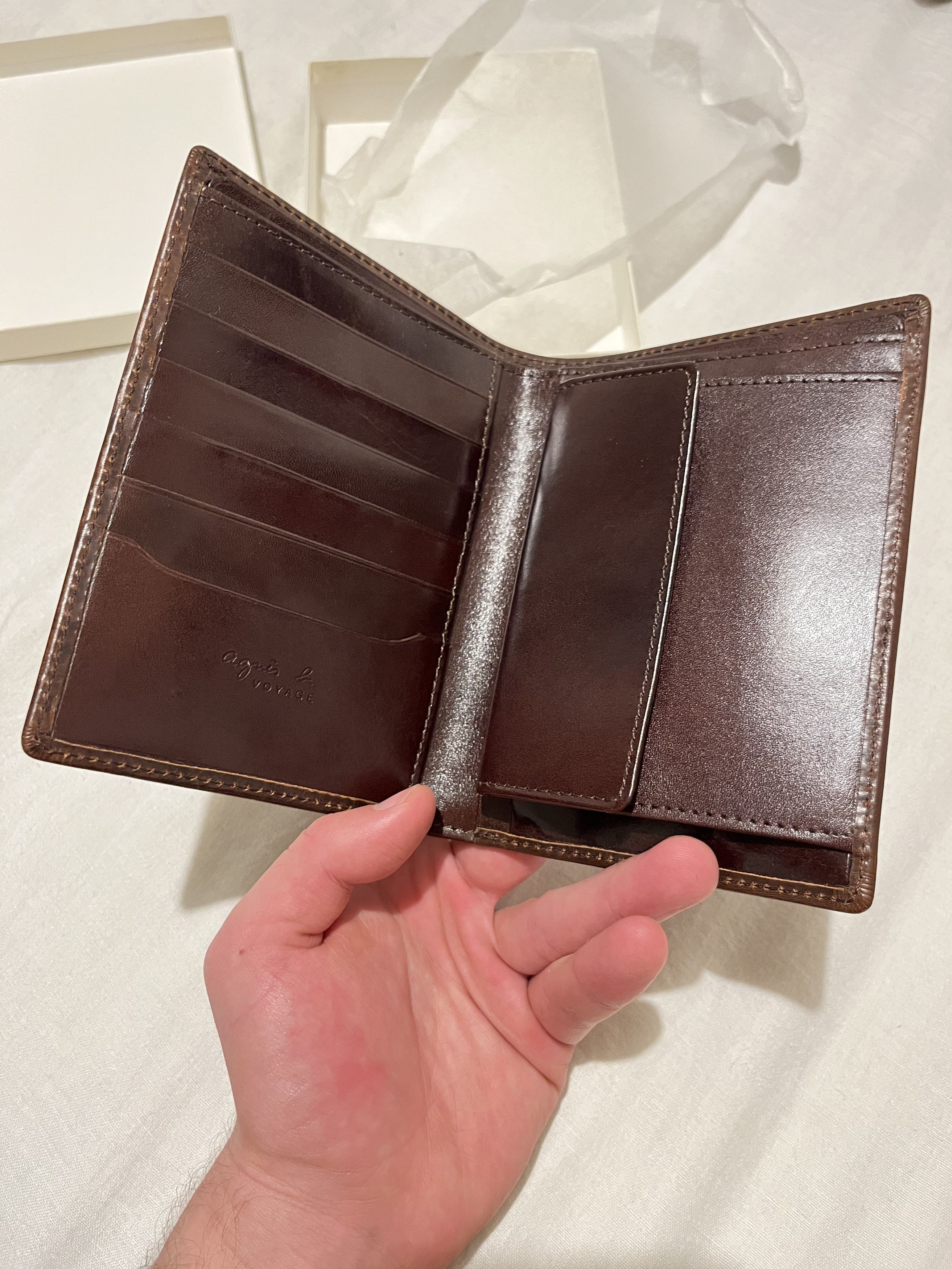 agnes b. Agnes B Brown Leather Wallet Size ONE SIZE - 2 Thumbnail