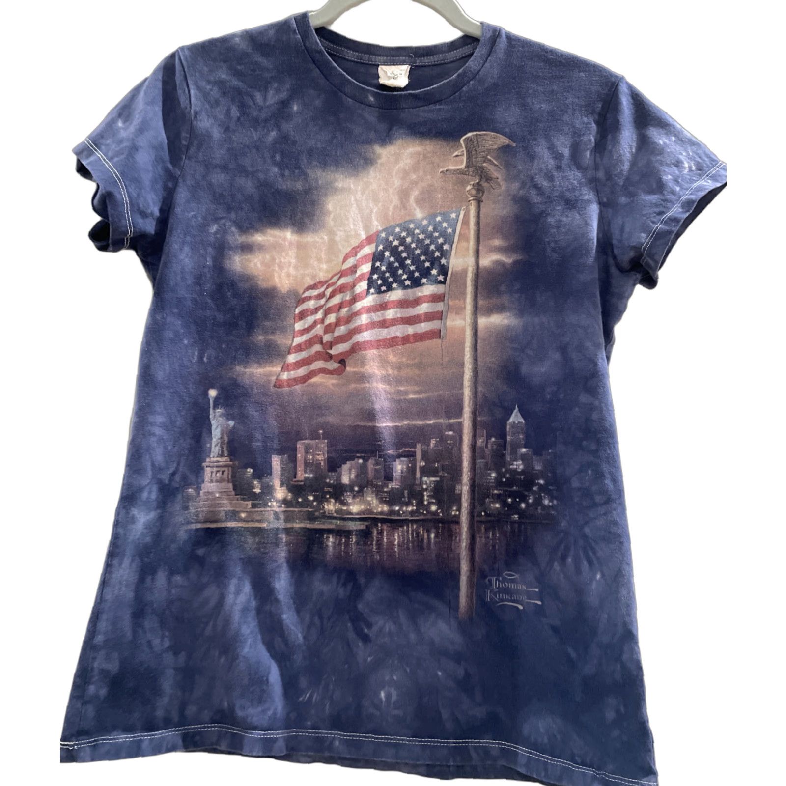 The Mountain VINTAGE The Mountain Tie Dye T-Shirt Women’s Sz M/L NYC Skyline Thomas Kinkade Shirt Size M / US 6-8 / IT 42-44 - 1 Thumbnail