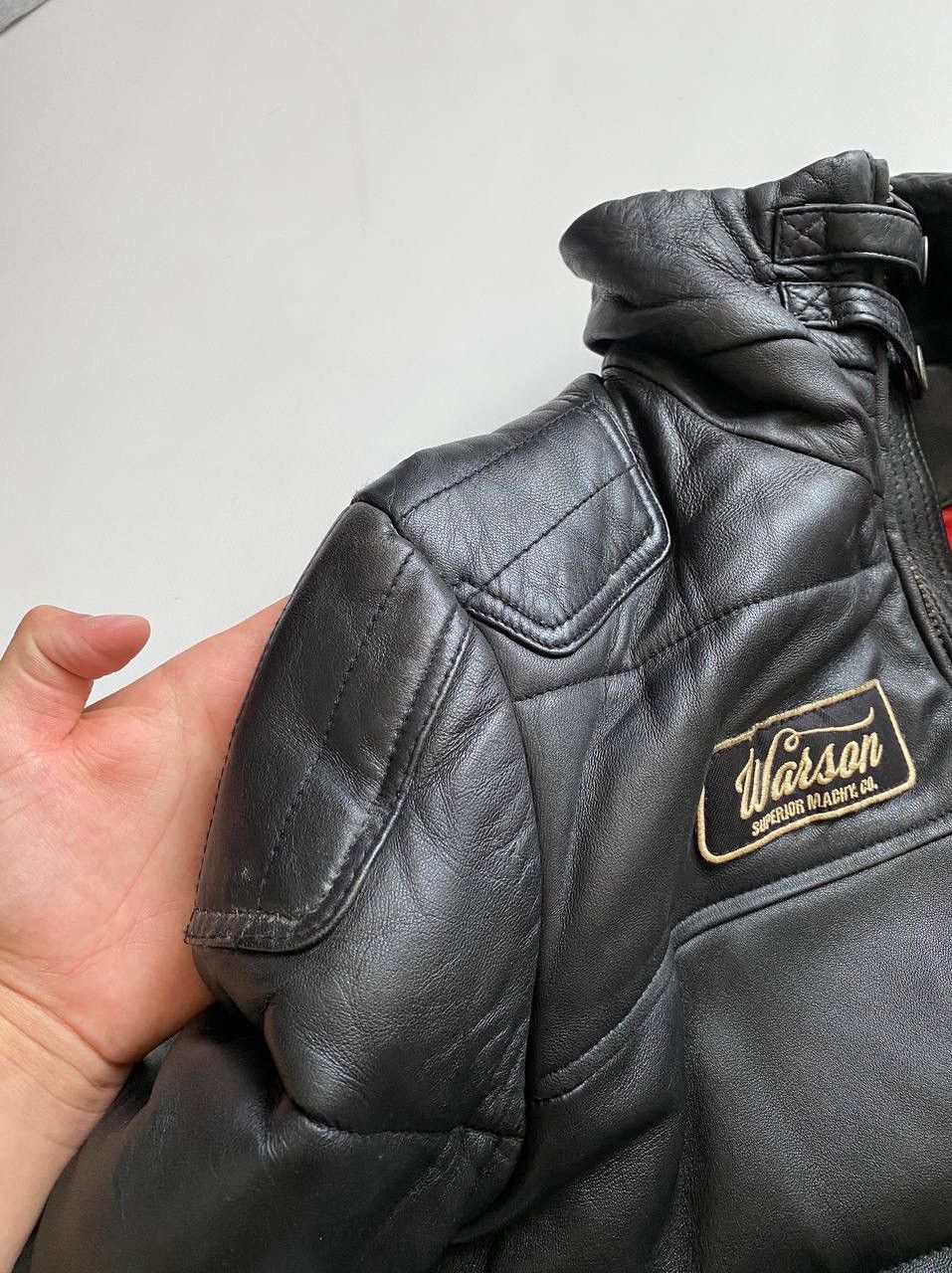 Vintage Vintage Warson motors leather jacket RARE Size US XL / EU 56 / 4 - 9 Thumbnail