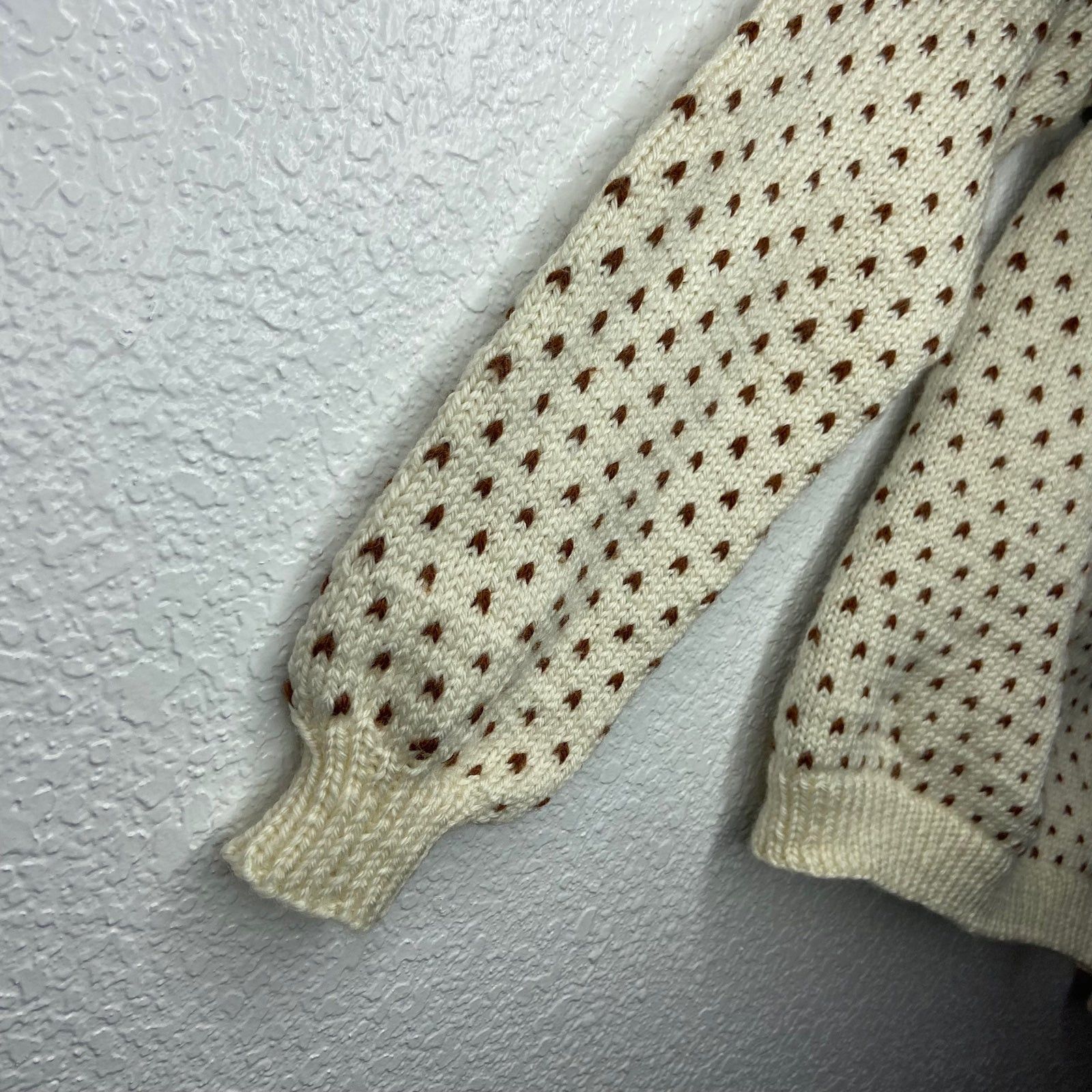 Vintage Vintage Handmade Knit Cream Mallard Sweater Size M / US 6-8 / IT 42-44 - 4 Thumbnail