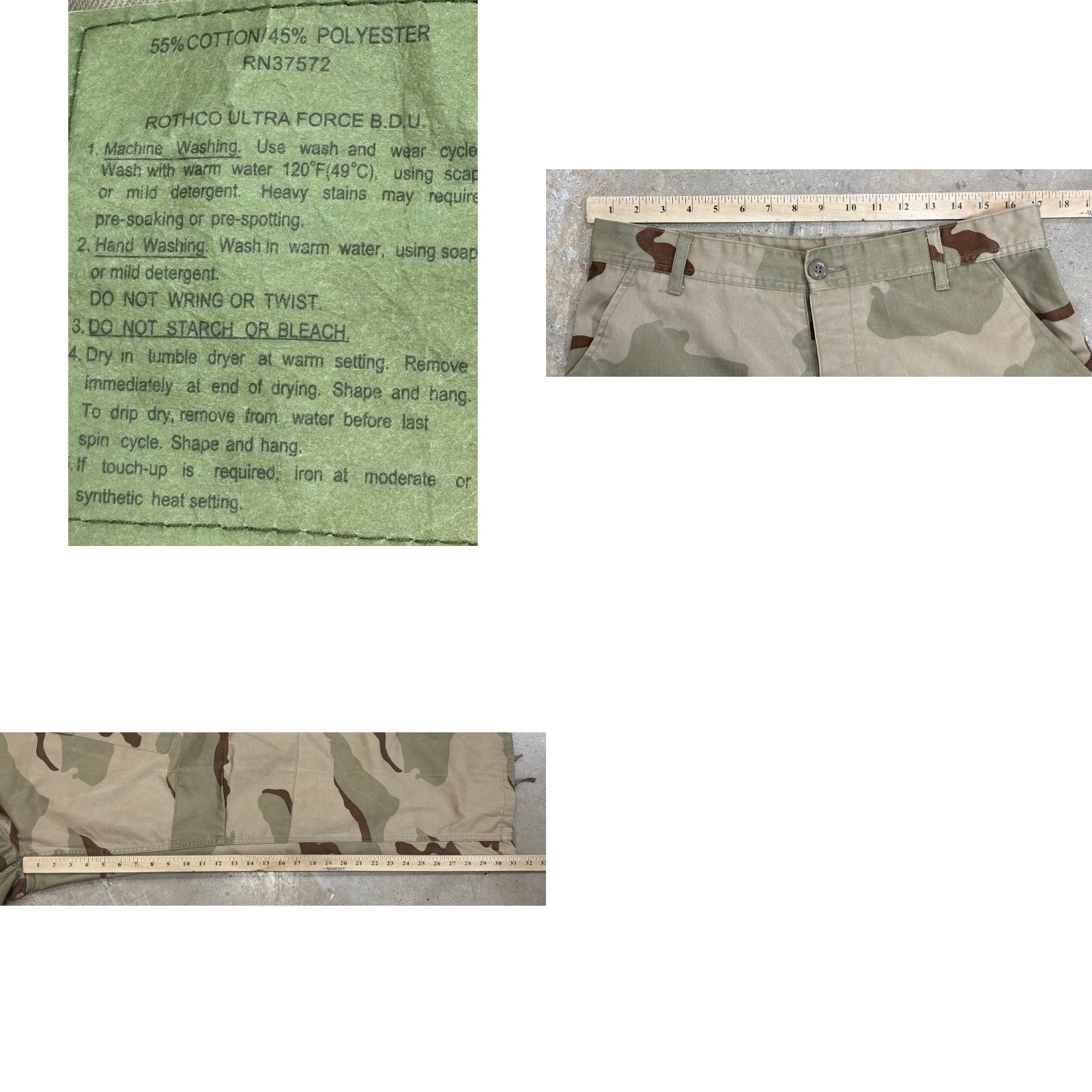 Rothco Rothco BDU Military Pants Mens Medium 34x31 Desert Camouflage Durable Cargo Size US 31 - 8 Thumbnail