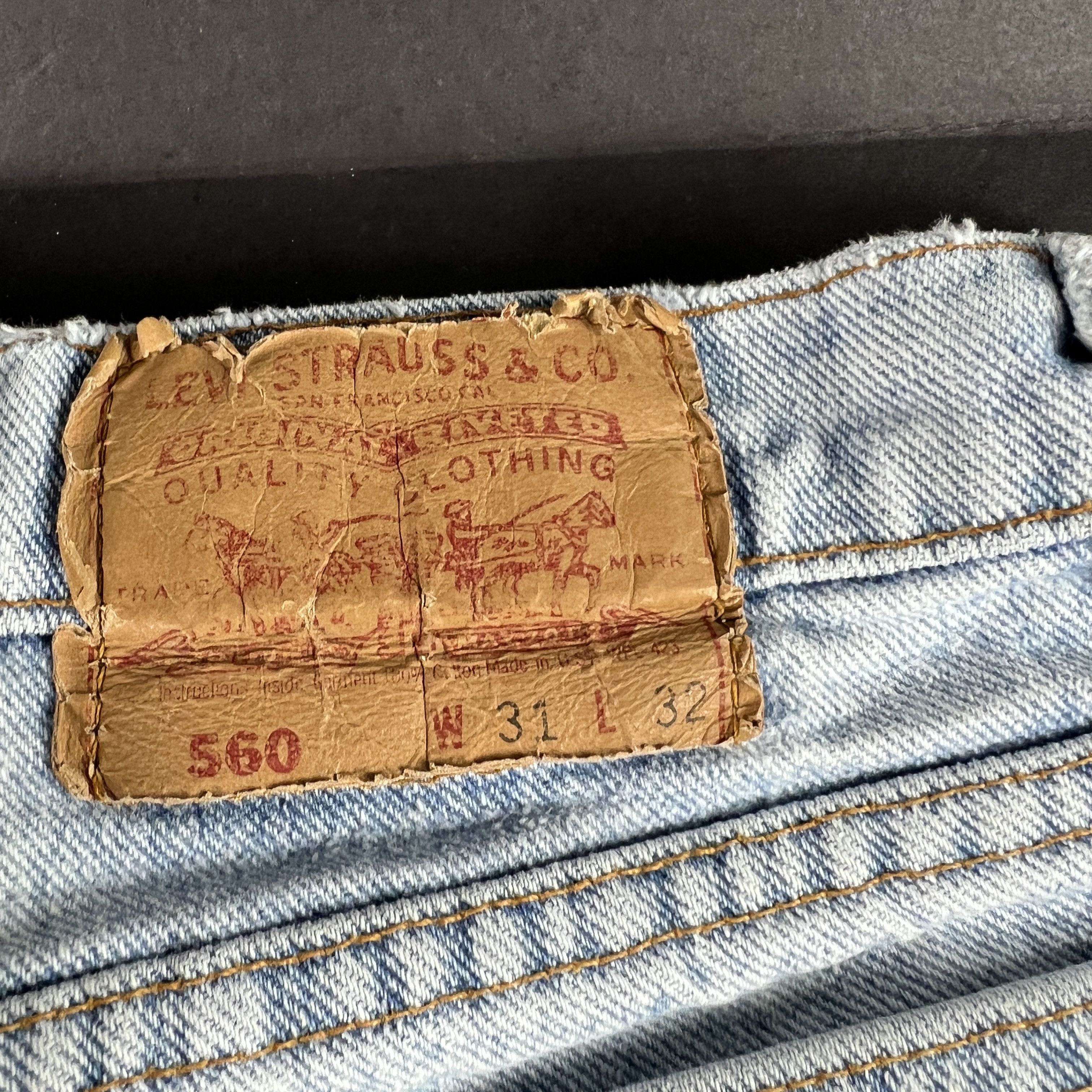Levi's × Vintage VTG 90s Levi's Jeans 560 Loose Tapered Blue Cotton Denim Size US 30 / EU 46 - 13 Thumbnail