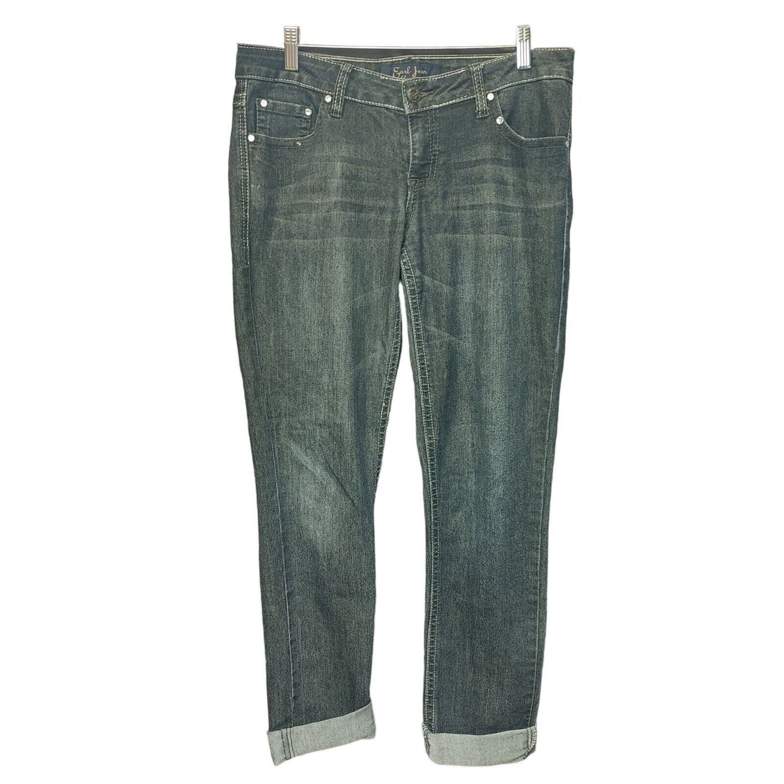 Other Earl Blue Jean Women's Rolled Cuff Mom Jean 9 Size 30" / US 8 / IT 44 - 1 Thumbnail