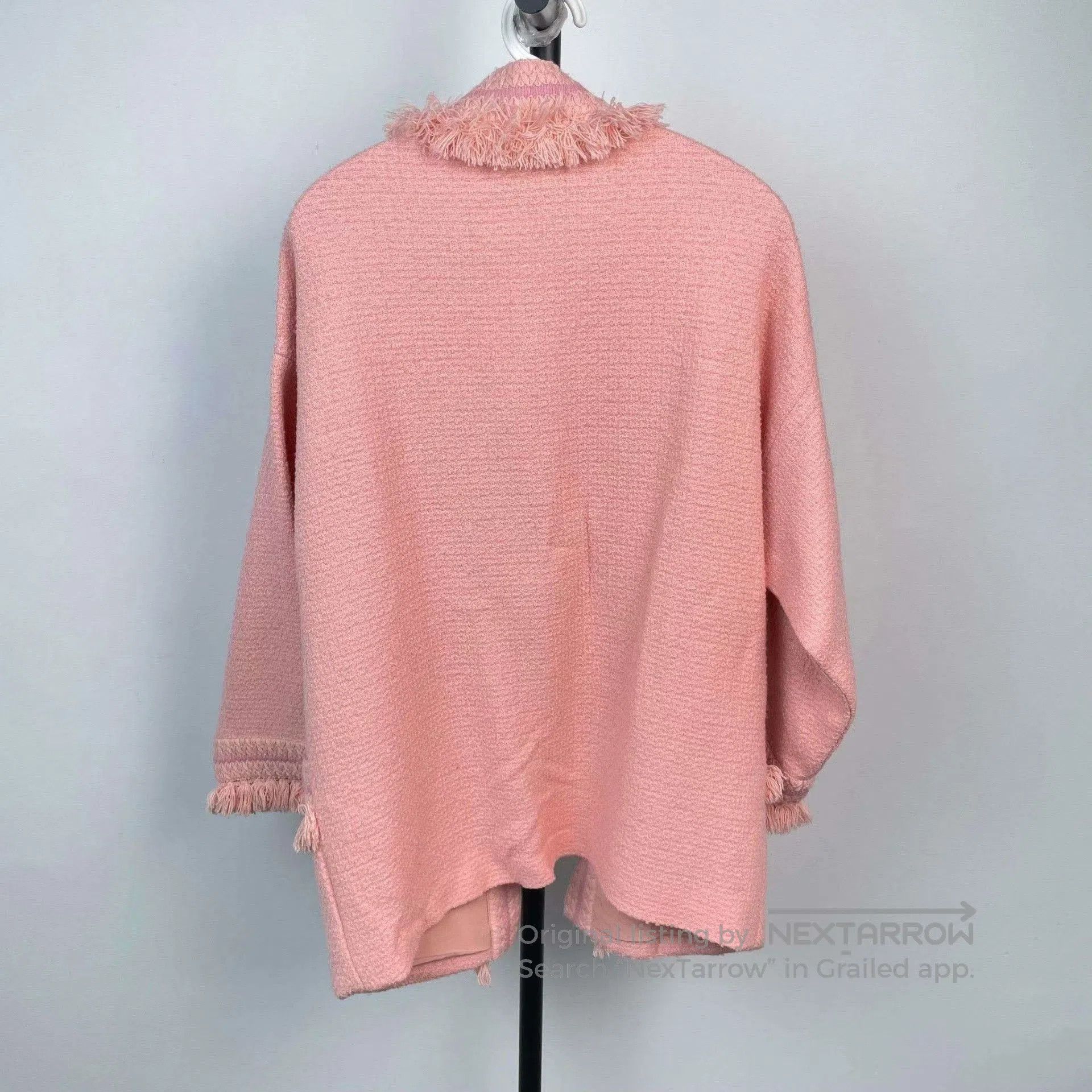 Gucci Pink Gucci Wool Coat with Lace Trim. Size S / US 4 / IT 40 - 2 Thumbnail