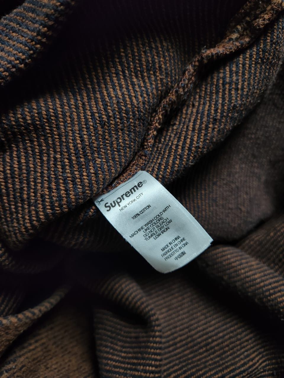 Supreme Supreme Brown Flannel Ribbed Jacket Size US XL / EU 56 / 4 - 11 Thumbnail