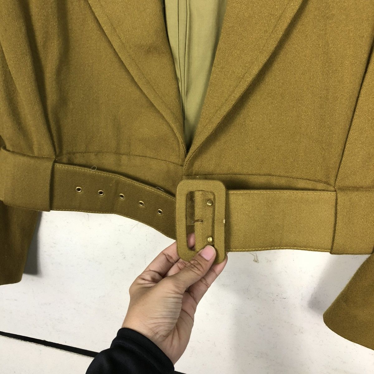 Vintage 🔥VINTAGE CROPPED BIKER JACKET WOOL CIVISK DOUBLE COLLAR Size US M / EU 48-50 / 2 - 18 Thumbnail