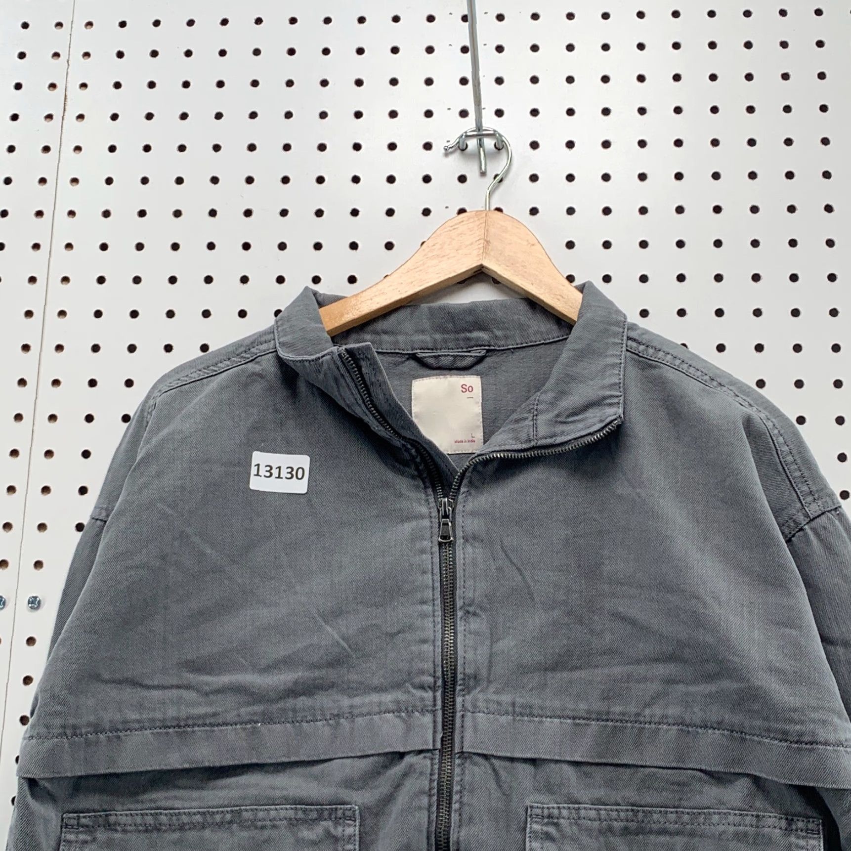 Vintage VINTAGE NEW SO Brand Canvas Cropped Drop Shoulder Utility Jacket Gray Womens L NWT 0 Size L / US 10 / IT 46 - 6 Thumbnail