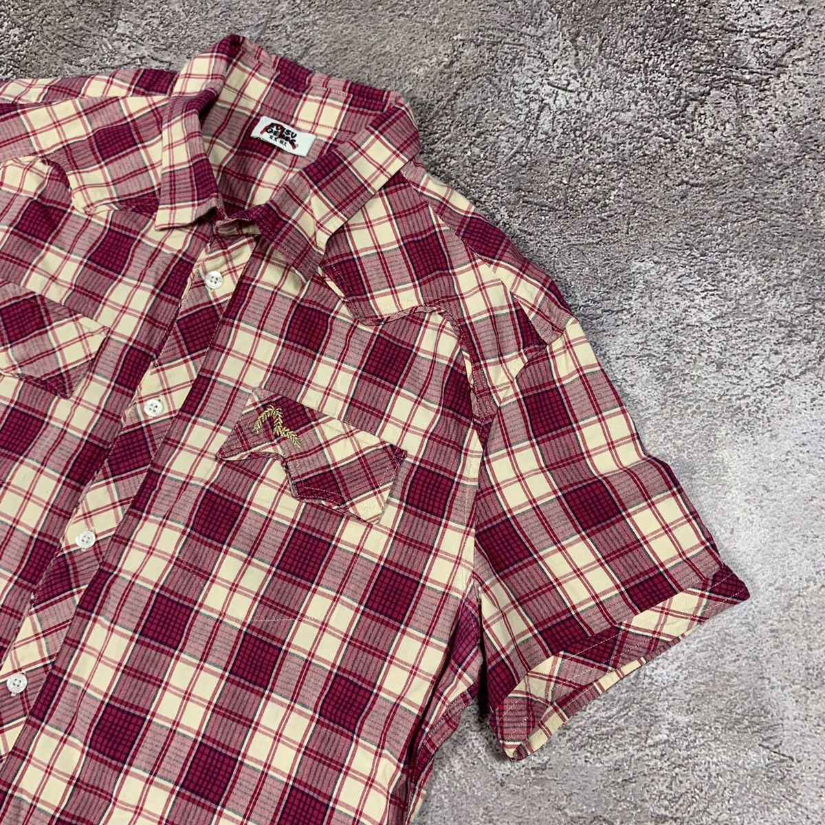 Vintage Vintage Y2K Plaid Short Sleeve Shirt Streetwear Casual XL Size XL / US 12-14 / IT 48-50 - 5 Thumbnail