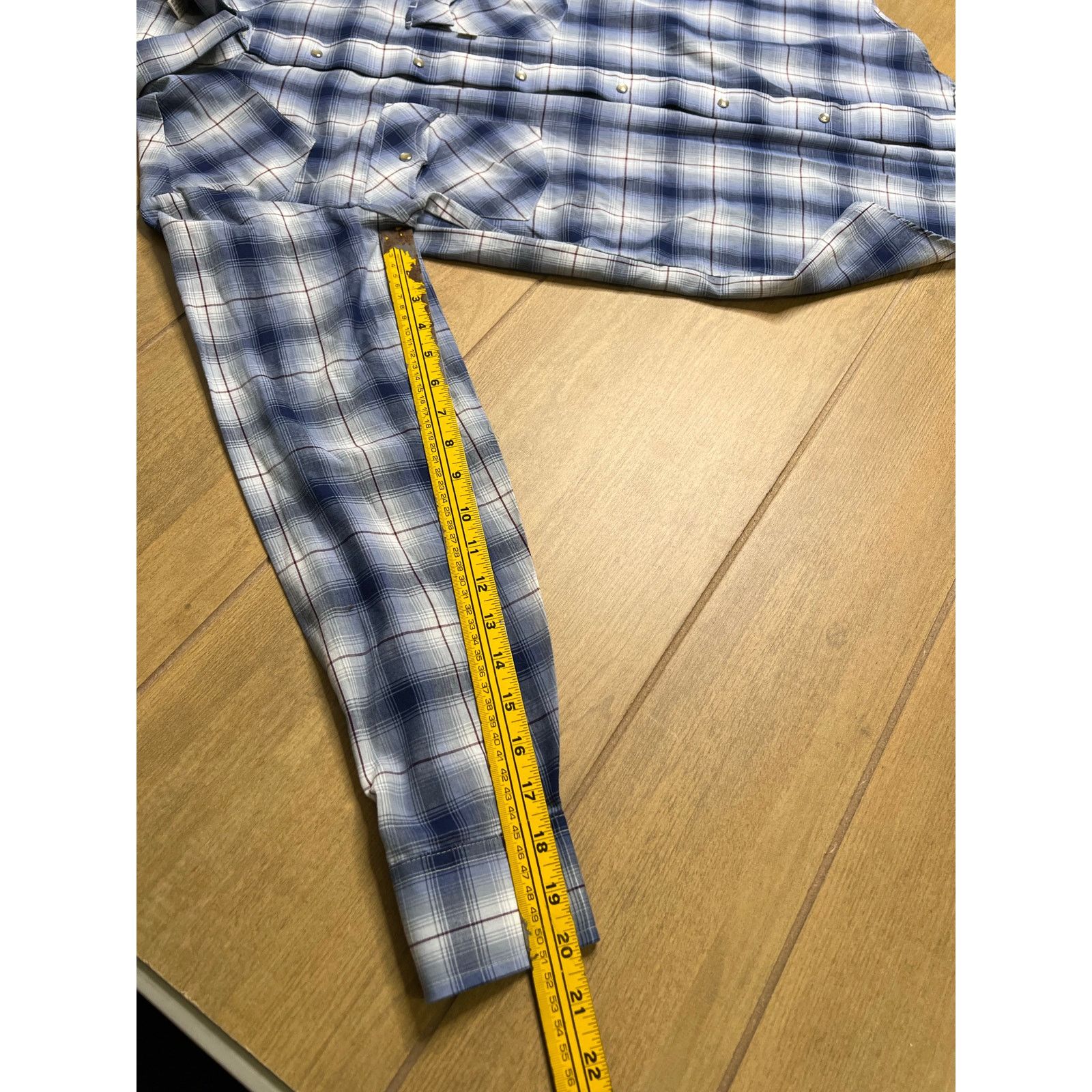 Levi's Vintage Levi’s Western Plaid Pearl Snap Shirt Blue Mens S Size US S / EU 44-46 / 1 - 8 Thumbnail