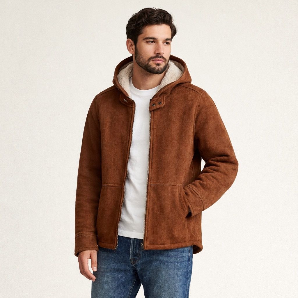 Polo Ralph Lauren Lauren Ralph Lauren brown faux suede sherpa-lined hooded Size US S / EU 44-46 / 1 - 1 Thumbnail