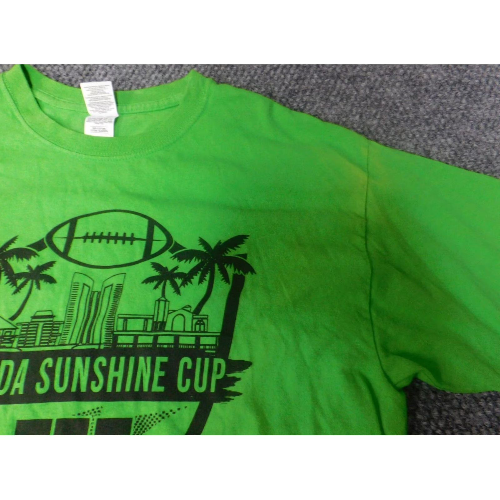 Gildan Gildan Mens Shirt T-Shirt Florida Green Cotton Short Sleeve Crew Neck L Size US L / EU 52-54 / 3 - 5 Thumbnail