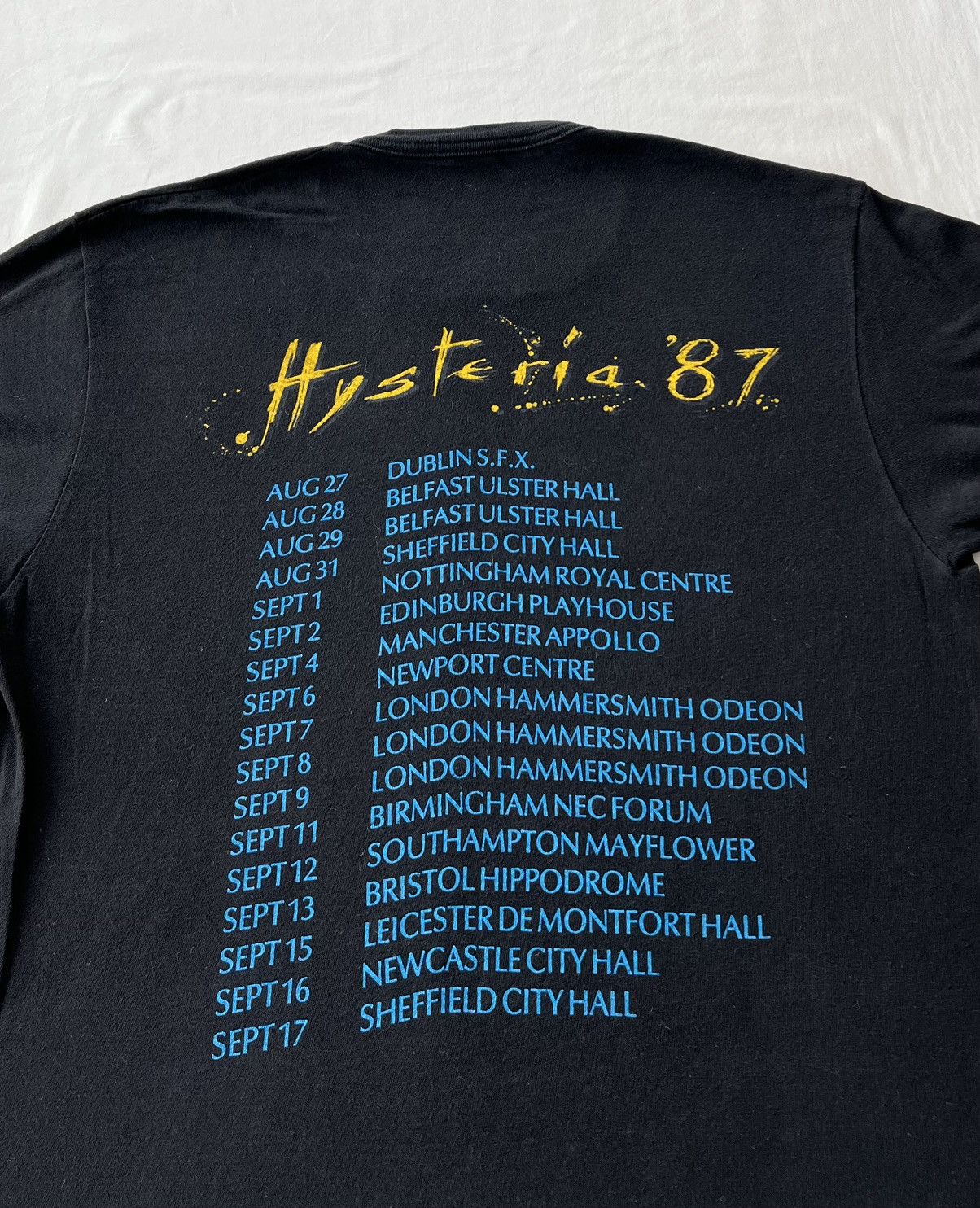 Band Tees Vintage 1987 Def Leppard Hysteria Tour Black T-shirt Size US L / EU 52-54 / 3 - 13 Thumbnail