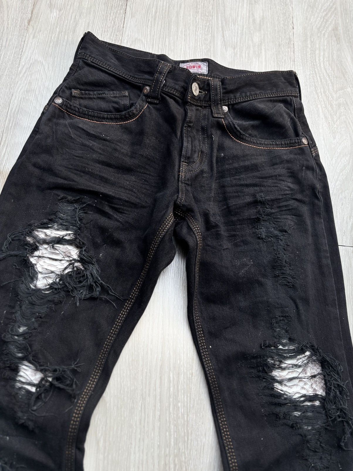 Japanese Brand EDWIN lace-up flare jeans Size US 29 - 2 Thumbnail