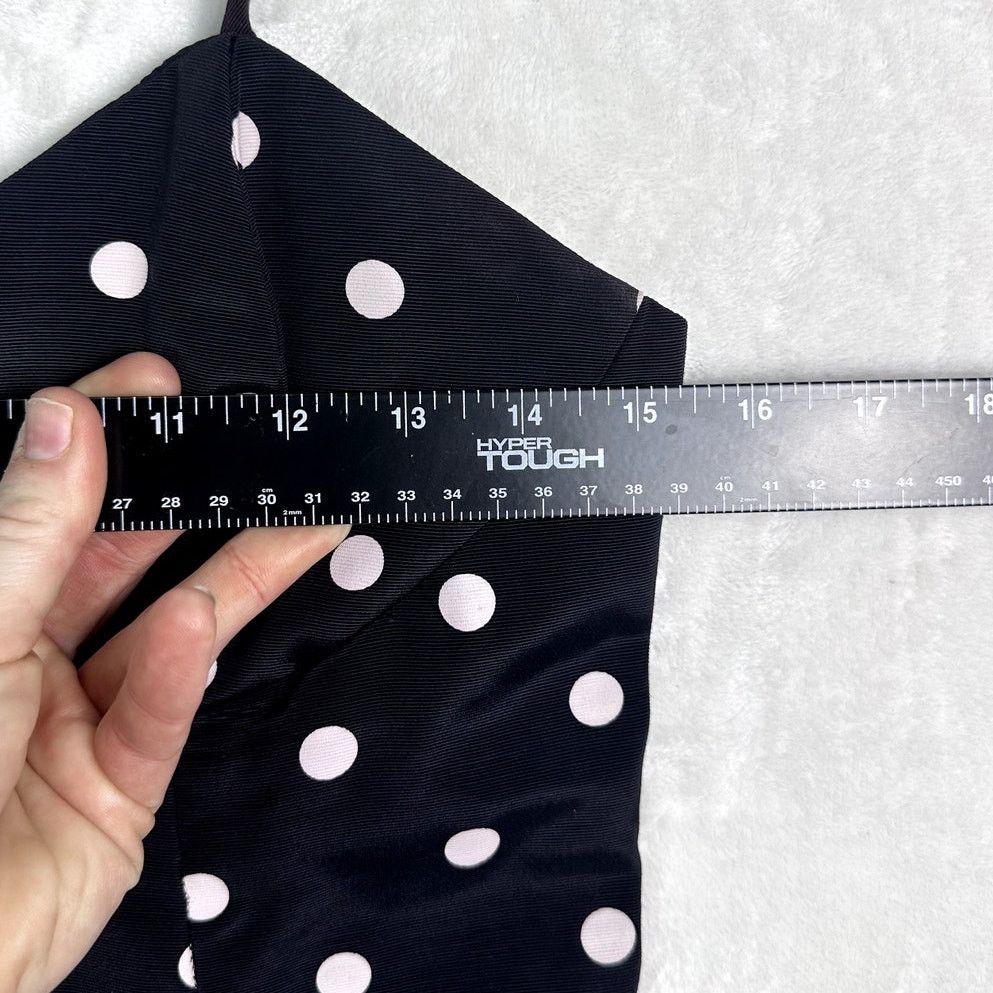 Other VINTAGE 70s ILGWU Union Made Acetate Polka Dot Party Dress Size L / US 10 / IT 46 - 11 Thumbnail
